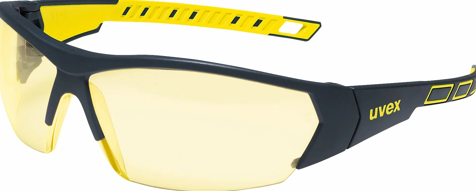 Uvex i-works okulary ochronne, ochronne z technologi? supravision excellence, odporne na zarysowania i zaparowanie, ochrona UV400, czarno-?ó?te/bursztynowe