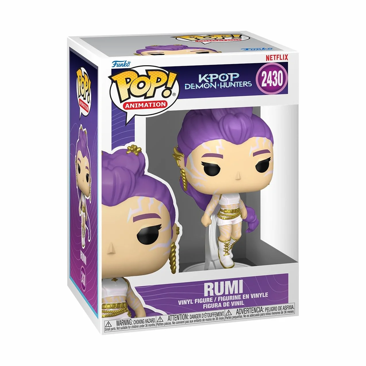 Funko POP! Animacja: Netflix - KPOP Demon Hunters - Rumi with Chase - 1 w 6 szansa na otrzymanie rzadkiego wariantu Chase (Glow in the Dark) - kolekcjonerska figurka winylowa - pomysł na prezent