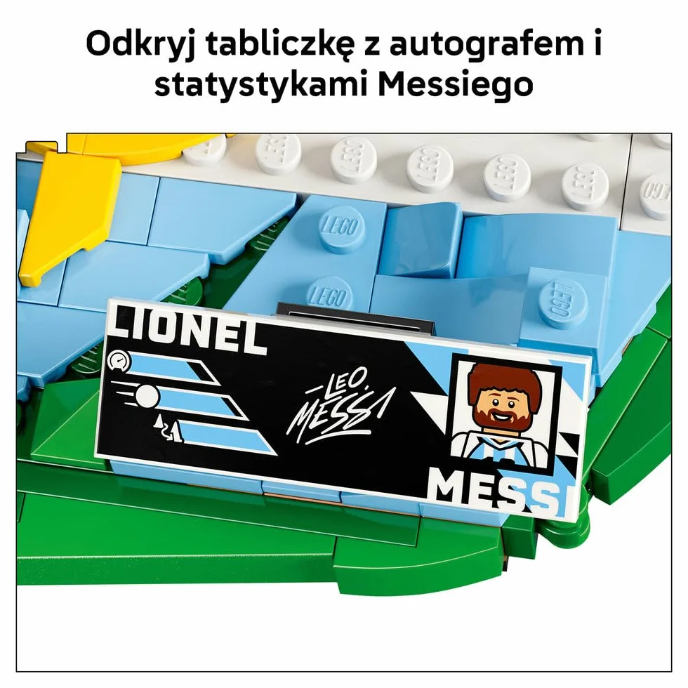 LEGO Editions Lionel Messi Piłkarskie Momenty Zestaw Klocków Kolekcjonerska Płytka Minifigurka Sportowy Prezent 10 Lat 43011