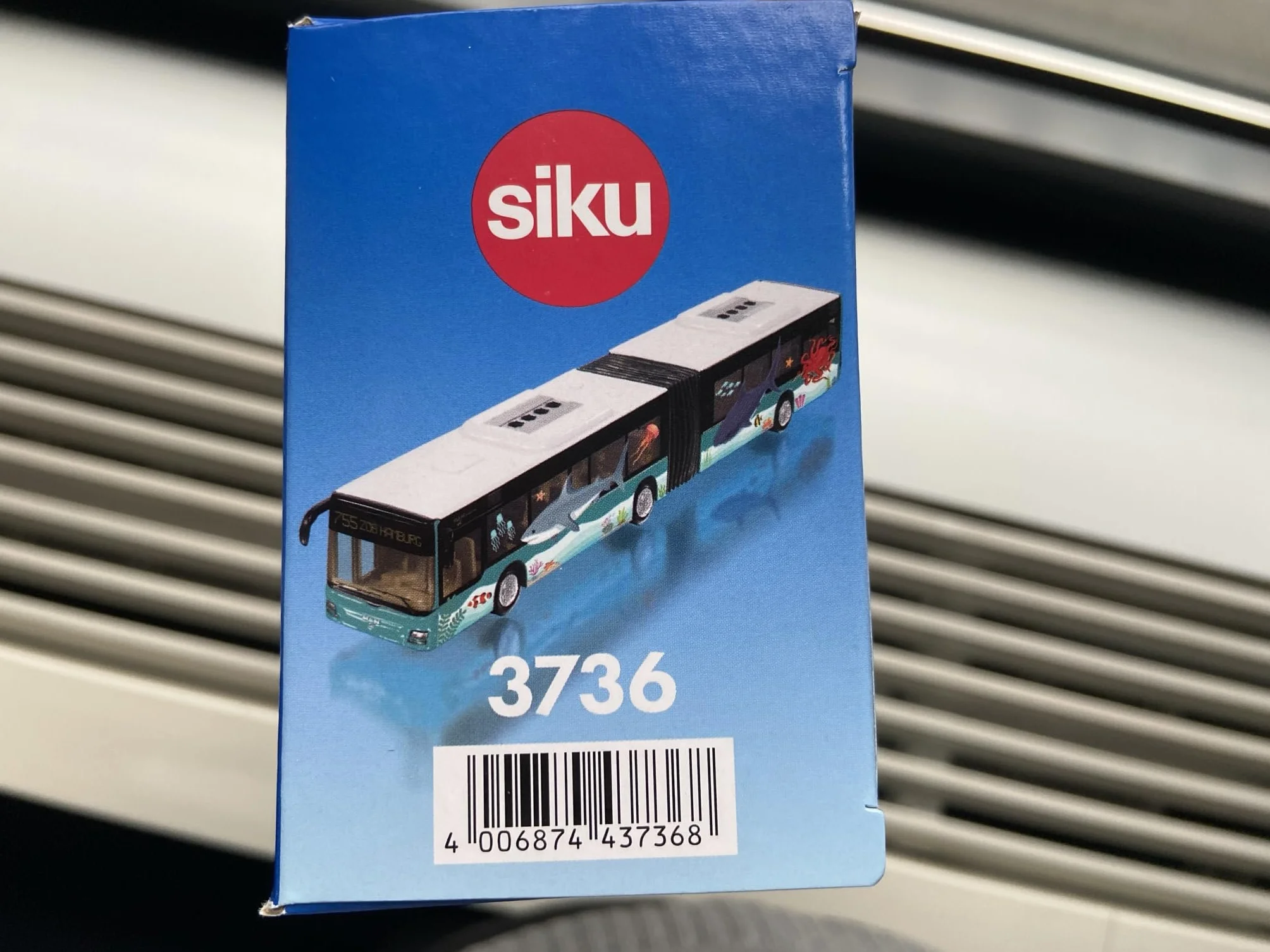 siku 3736, MAN Autobus przegubowy, 1:50, W zestawie 2 arkusze naklejek, Metal/Tworzywo sztuczne, Turkusowy, Zabawkowy model, Gumowe opony, Otwierane drzwi