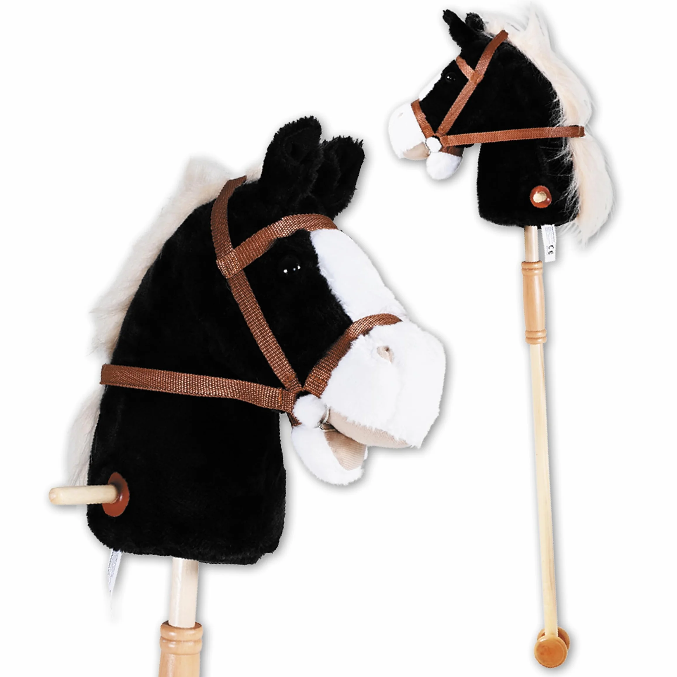 Knorrtoys 40102 - koń na kiju "Blacky", czarny