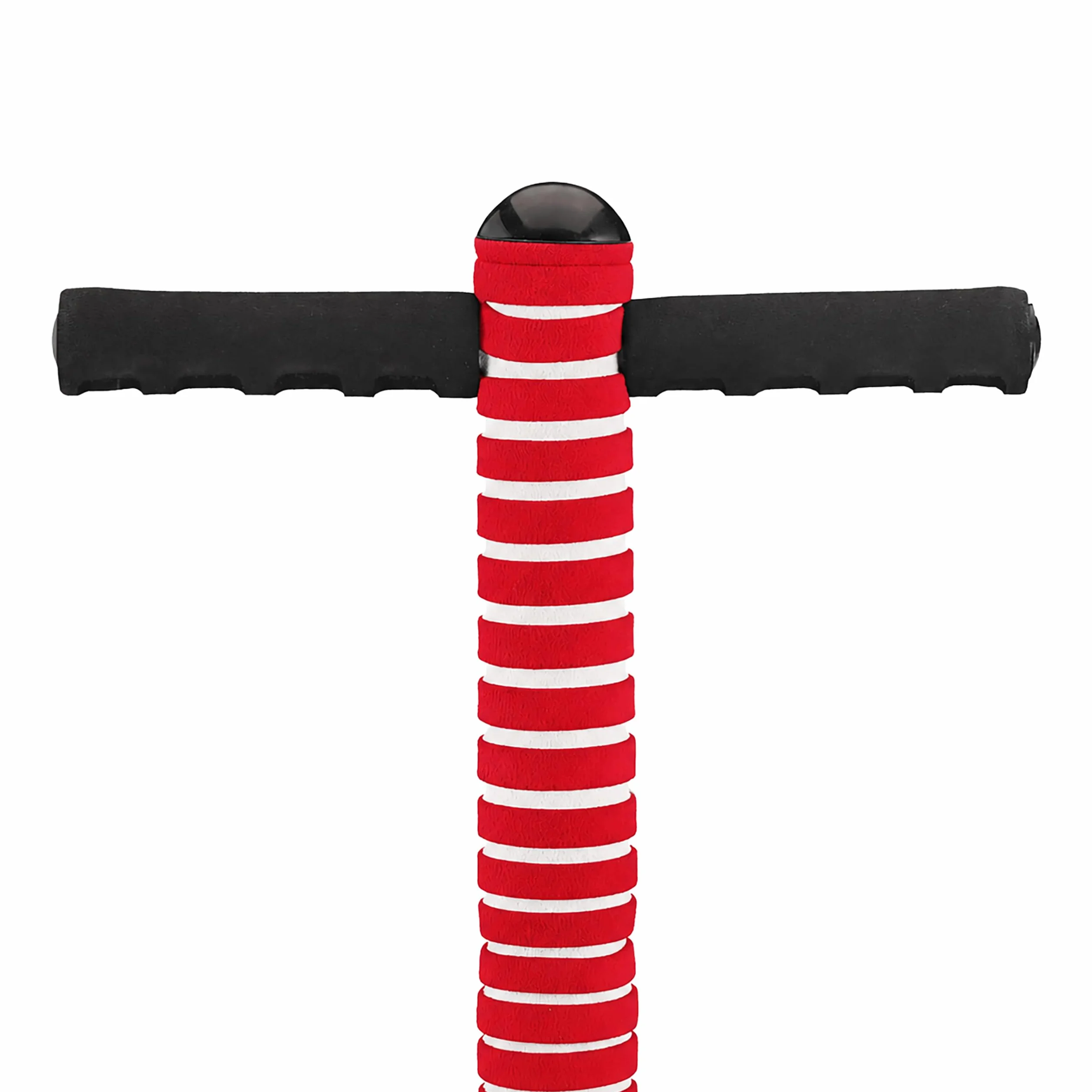 Relaxdays Kij pogo, dla dzieci, do 35 kg, wyściełany, drążek do skakania na zewnątrz, antypoślizgowy, stal nierdzewna, czerwony