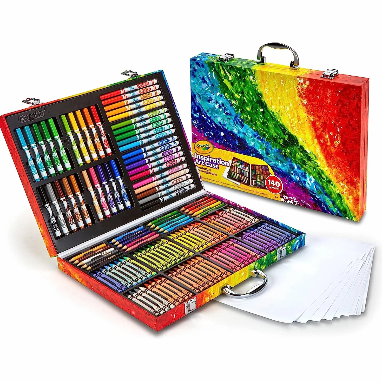 CRAYOLA Arcoiris teczka artystyczna 140 sztuk