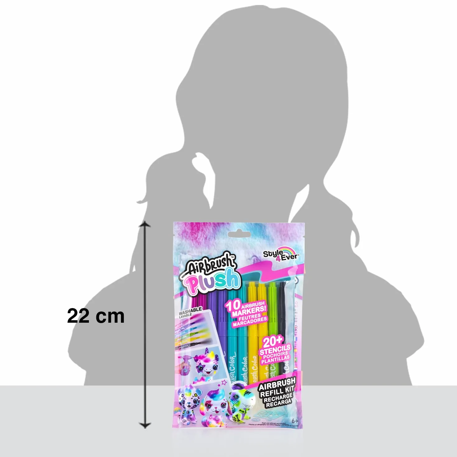 Canal Toys- Wkład do pluszu Airbrush, OFG 256, wielokolorowy