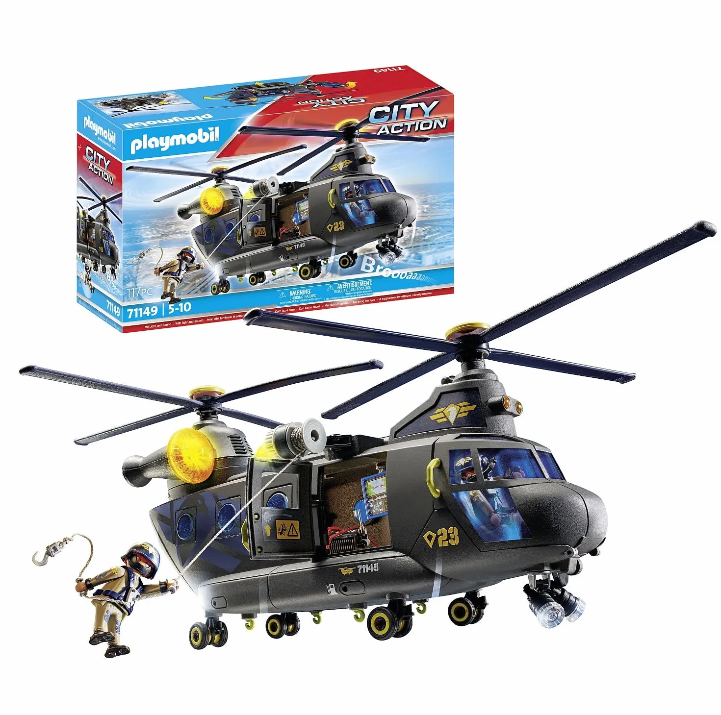 PLAYMOBIL City Action 71149 Śmigłowiec Ratunkowy Jednostki Specjalnej, od 5 Lat