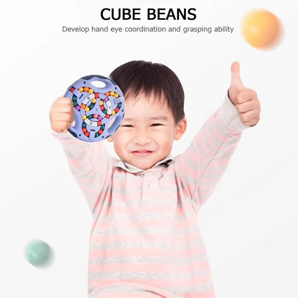 Finger Cube Obracające Magiczne Fasolki IQ Gra Obracająca się Kostka palca Magiczna Fasola Obracająca się Kostka Magiczna Fasola