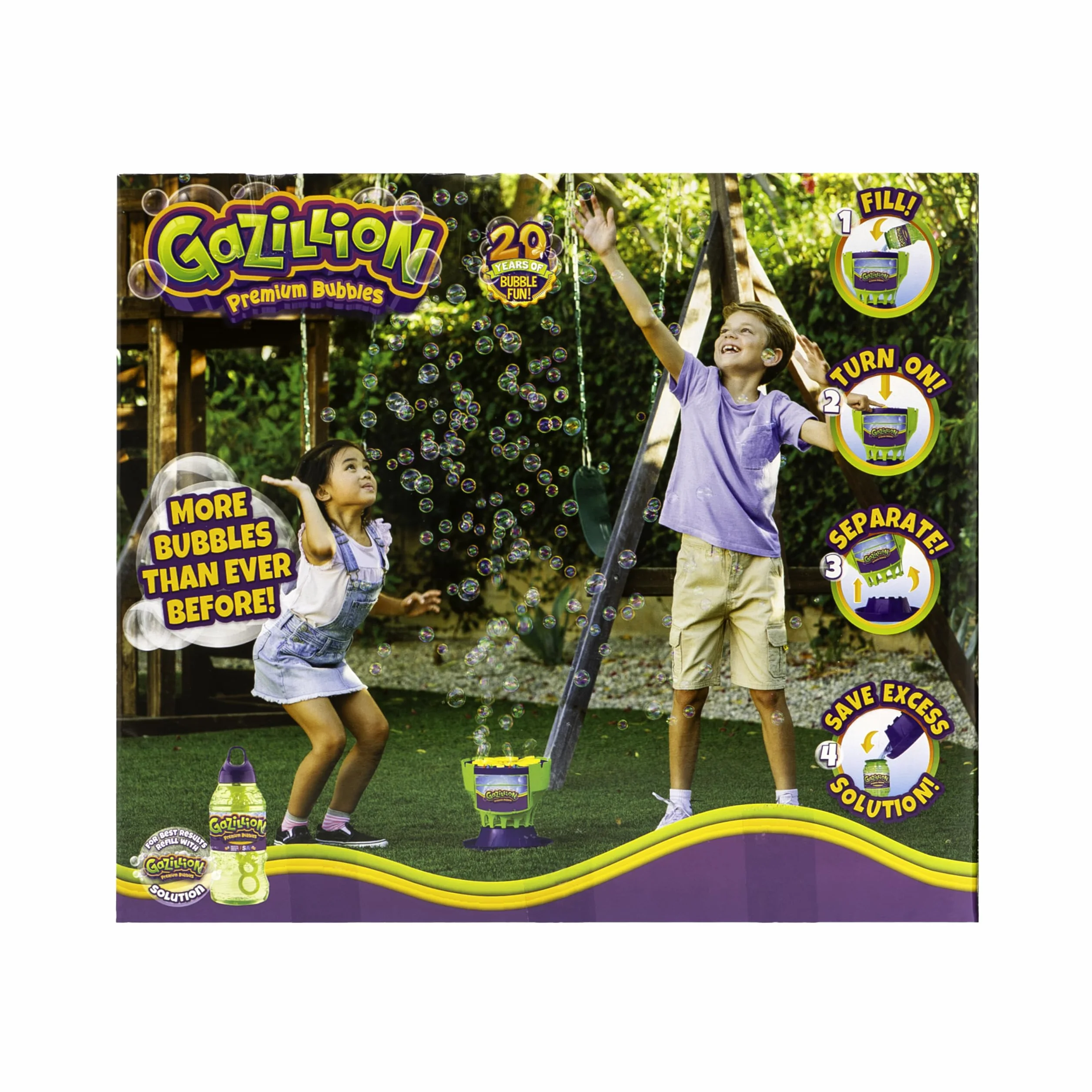 Gazillion Ultimate Bubble Craze Machine Mega elektryczna maszyna do baniek dla dzieci, imprezy, uroczystości i aktywności na świeżym powietrzu oraz tryb imprezowy, zmieniające kolory, światła LED