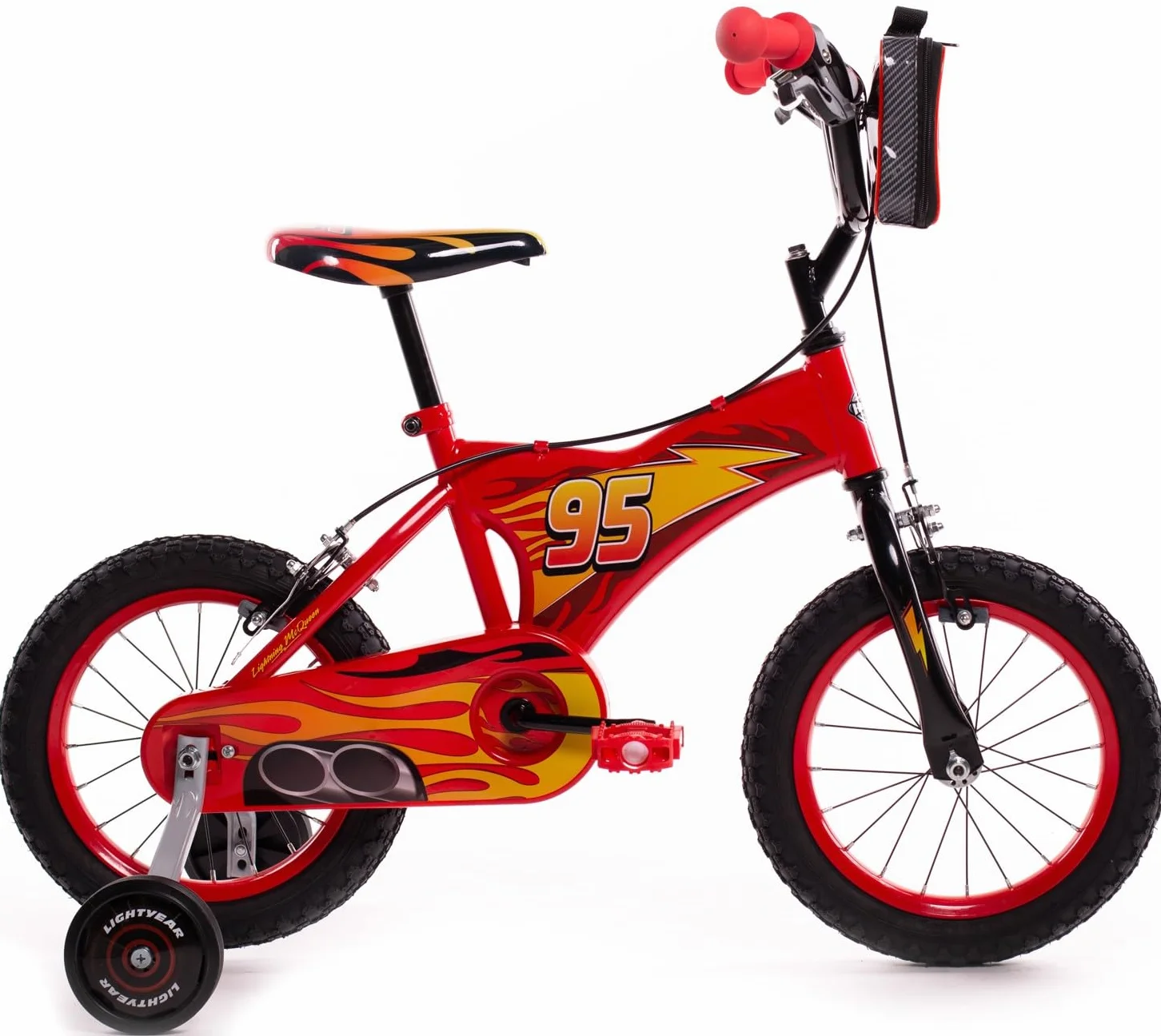 Huffy Disney Cars Luxury Unisex-Baby, 14 cali, czerwony