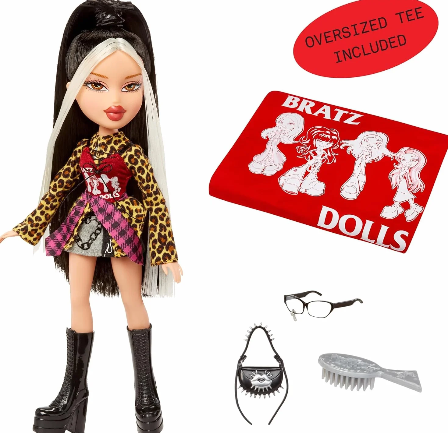 Bratz Stylin' Jade – Modna Lalka z Koszulką do Personalizacji dla Ciebie, w Zestawie Akcesoria – Urocza Zabawka dla Dziewczynek
