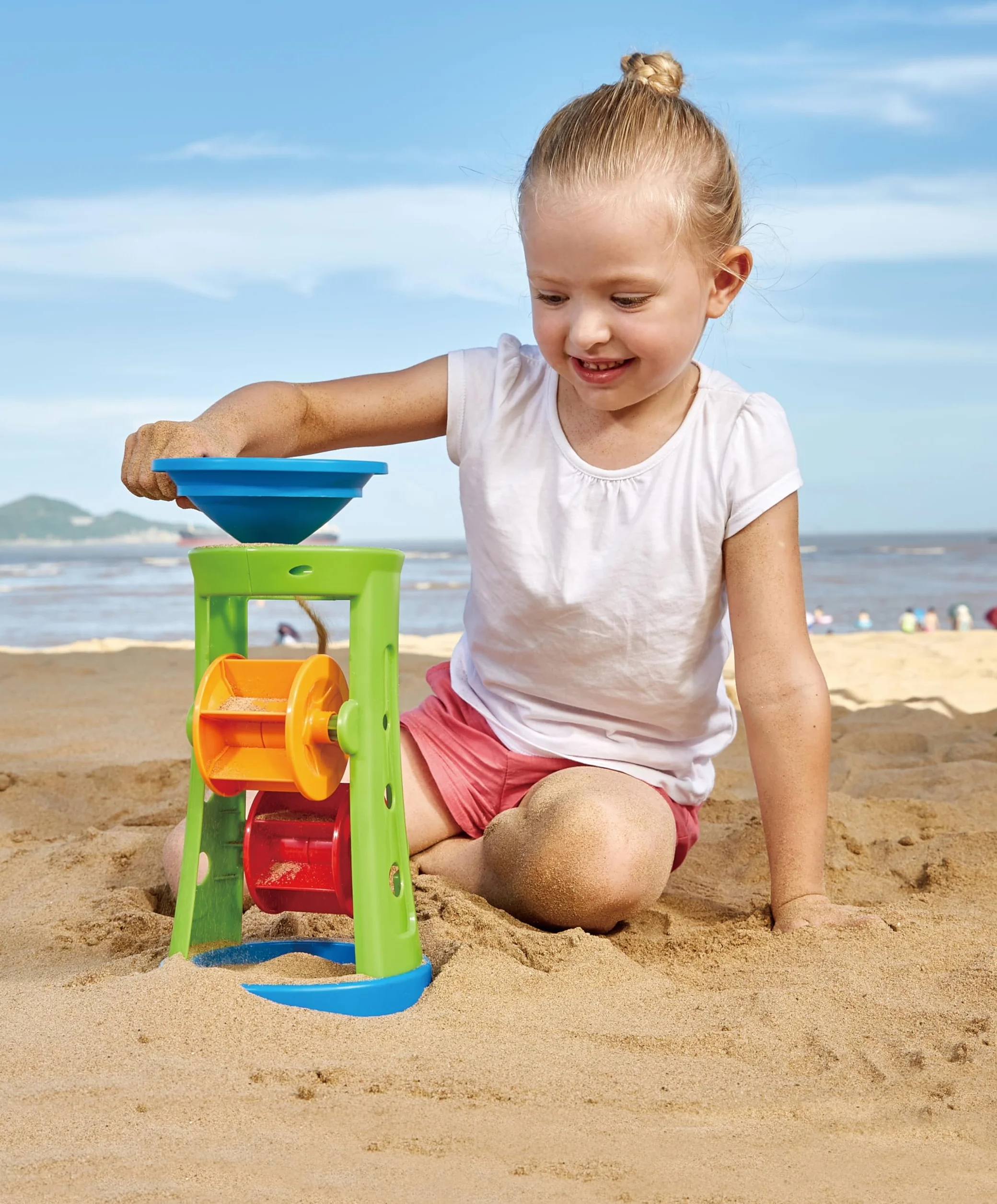 Hape E4046 Double Sand and Water Wheel - Beach and Bath Toys