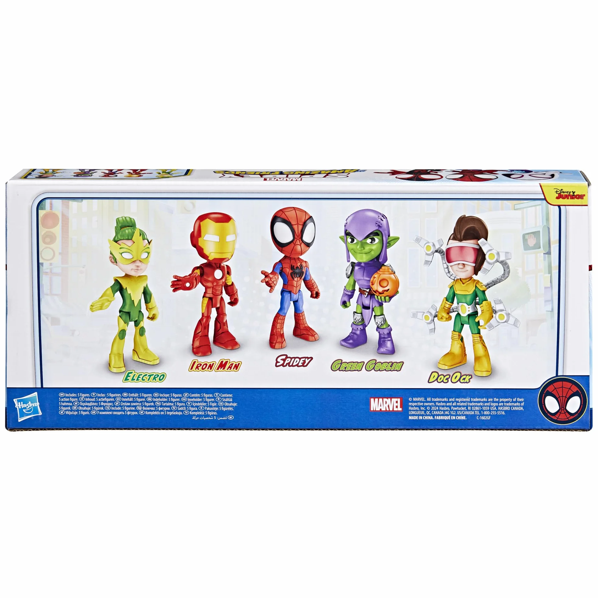 SPIDEY AND HIS AMAZING FRIENDS Pakiet przyjaciół i przeciwników z serialu ""Spidey i super-kumple"" Marvela, zestaw figurek
