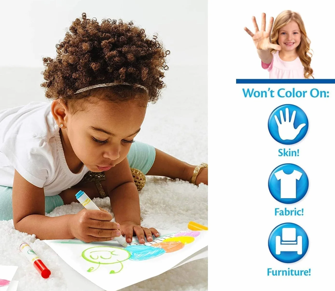 CRAYOLA Color Wonder zestaw ekonomiczny bez plam motyw przyjaciół zwierząt dla dzieci wiek 3-5 lat
