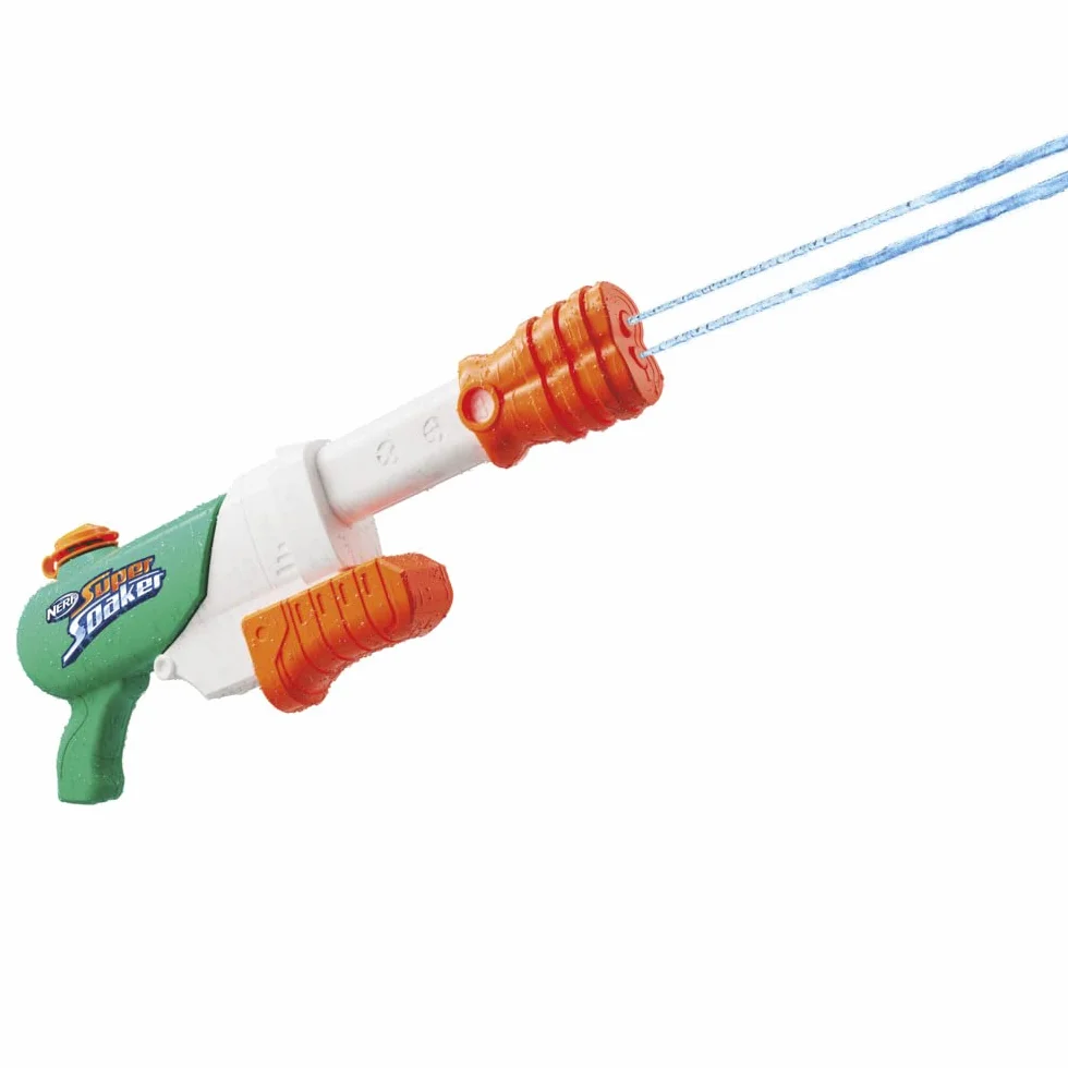 Nerf Super Soaker Hydro Frenzy Water Blaster, Wild 3-In-1 Soaking Fun, Adjustable Nozzle, 2 Water-Launching Tubes