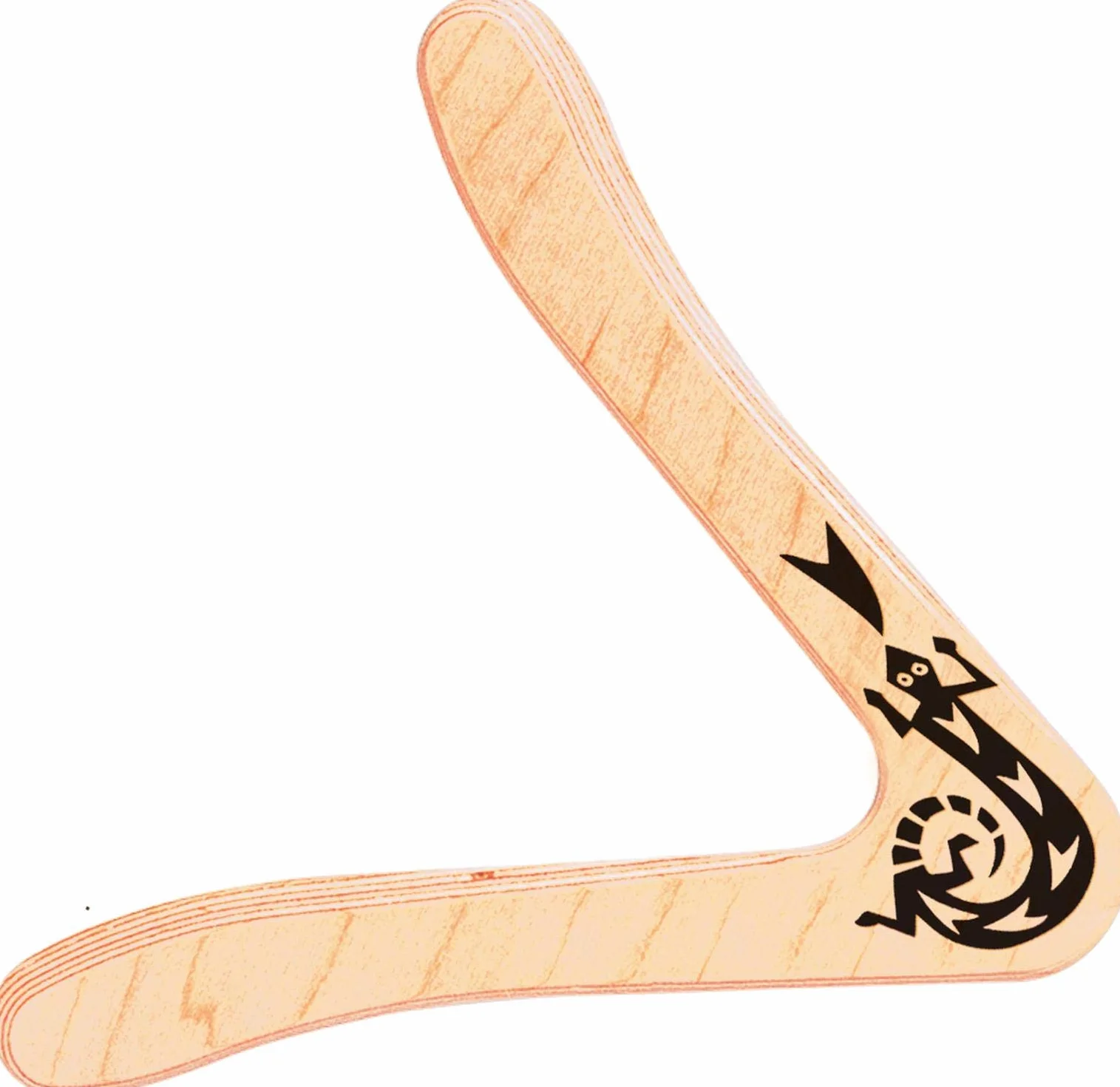 Paul Günther 1378 – Boomerang Sirius, klasyczny kształt, ok. 25 cm wielkości, z fińskiej sklejki lotniczej o grubości 44 mm, ma ok. 15 – 20 m szerokości, nadaje się dla osób praworęcznych