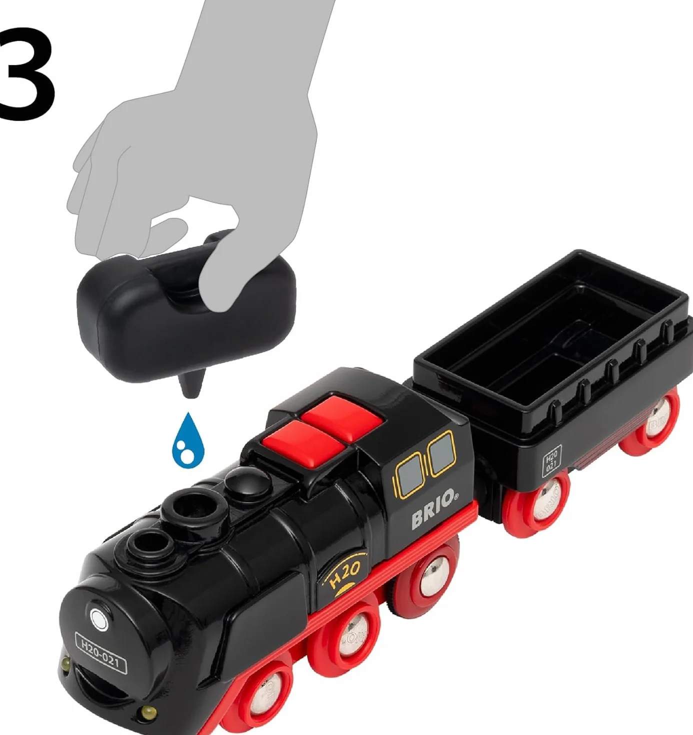 BRIO World - Batterie-Dampflok Weihnachts-Set