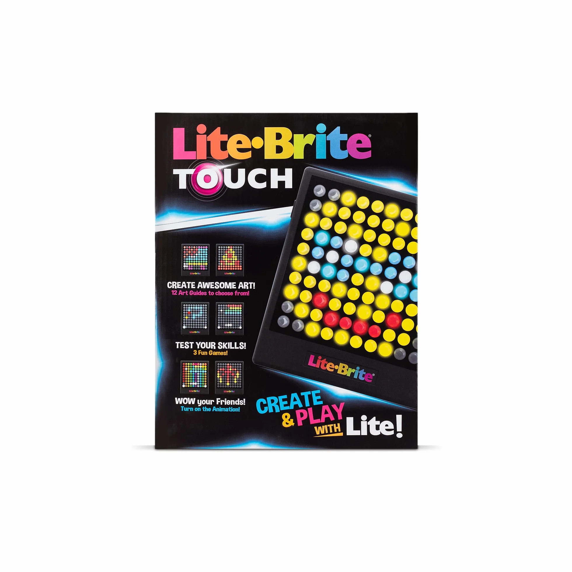 Lite-Brite Touch - Create, Play and Animate - Light Up Portable Stem Sensory Learning Toy, Creative Art Stem Toy for Girls, Boys, Unisex, Toddler, Holiday, Birthday, Gift, Ages 6+