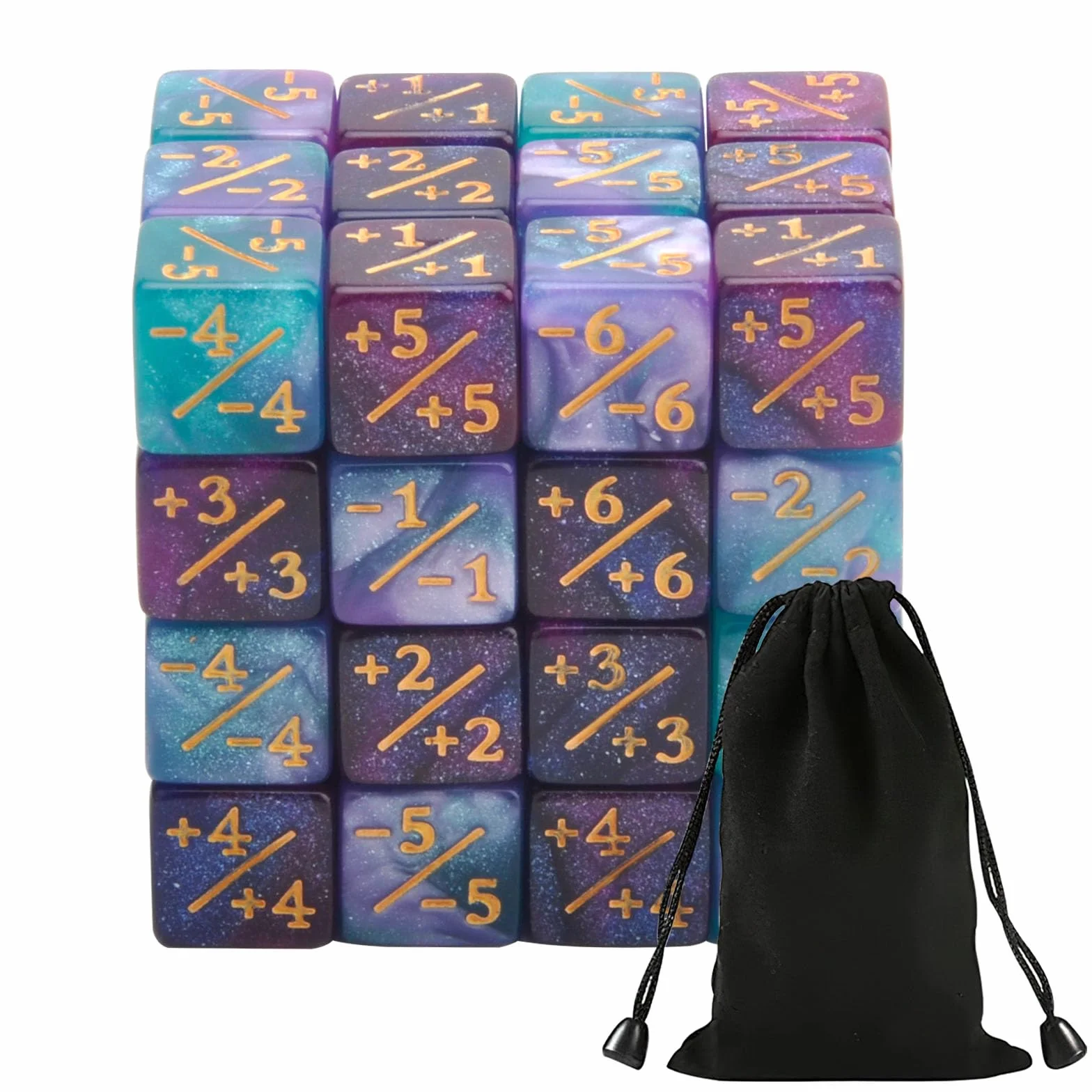 HENGBIRD 48 sztuk kostek D6 do MTG CCG, akcesoria z workami do przechowywania