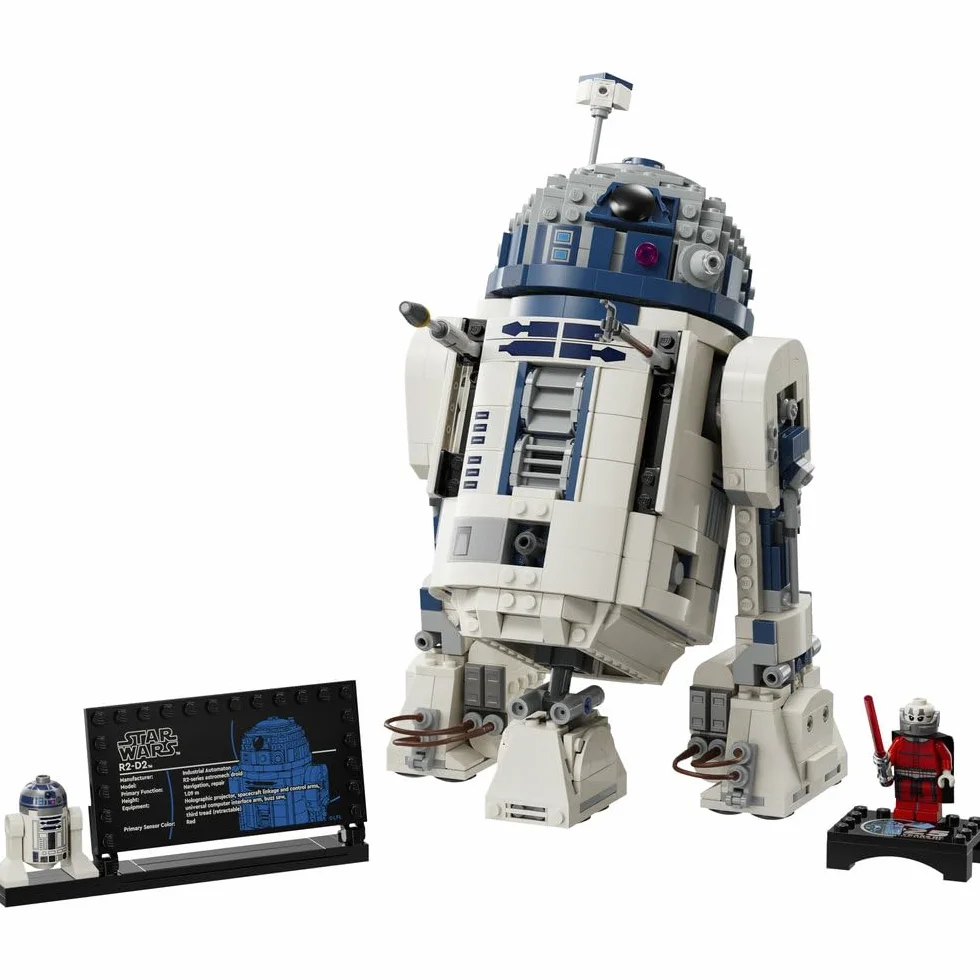 LEGO Star Wars R2-D2, Figurka do Zbudowania dla 10-latka, Model Droida z Gwiezdnych Wojen dla Dzieci z Minifigurką Dartha Maleka, Dekoracja Pokoju Dziecięcego, Prezent dla Chłopca i Dziewczynki, 75379