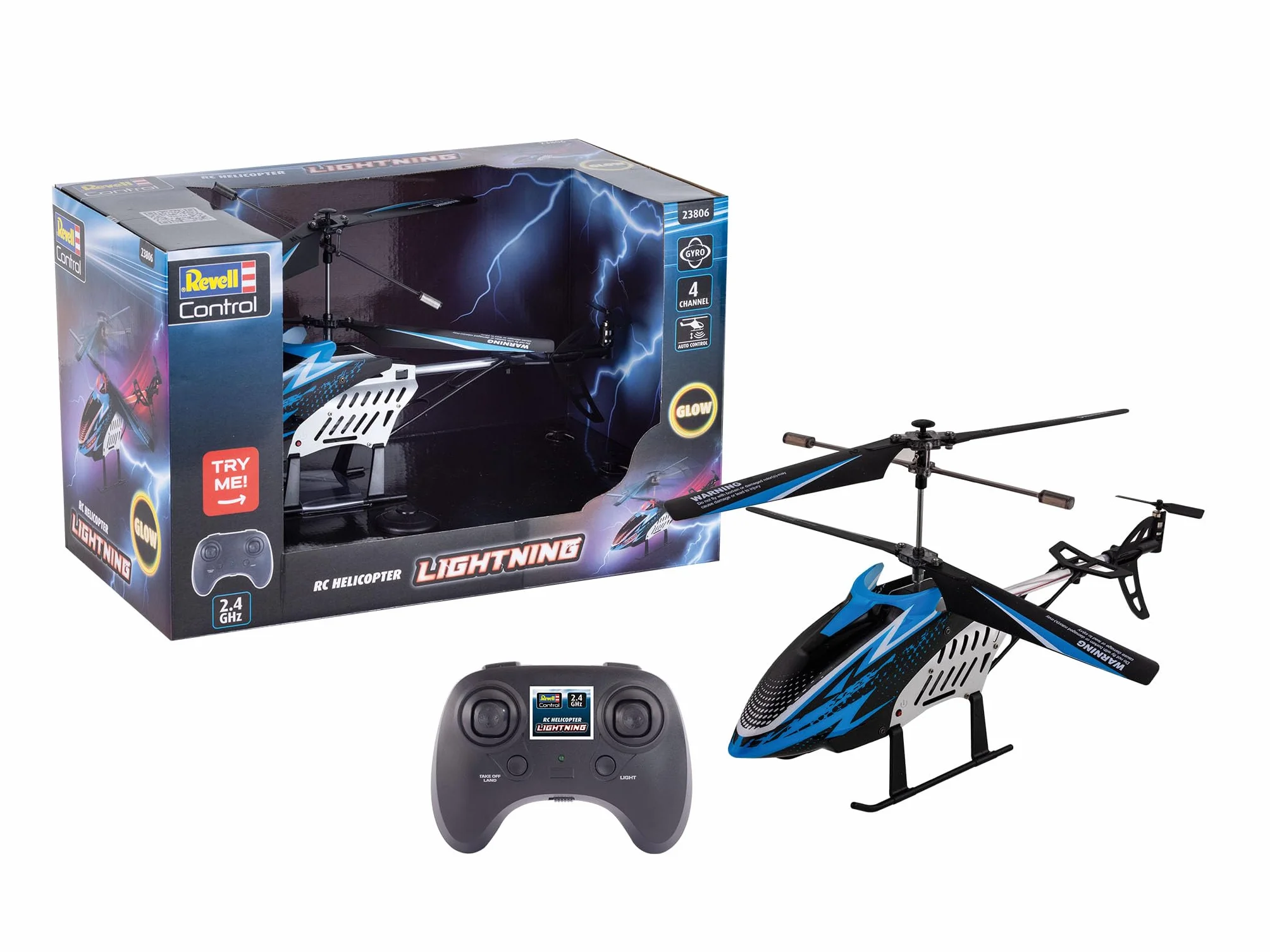 Revell Control 23806 RC Helikopter "Lightning" GHz 4CH z precyzyjnym sterowaniem 2,4 GHz
