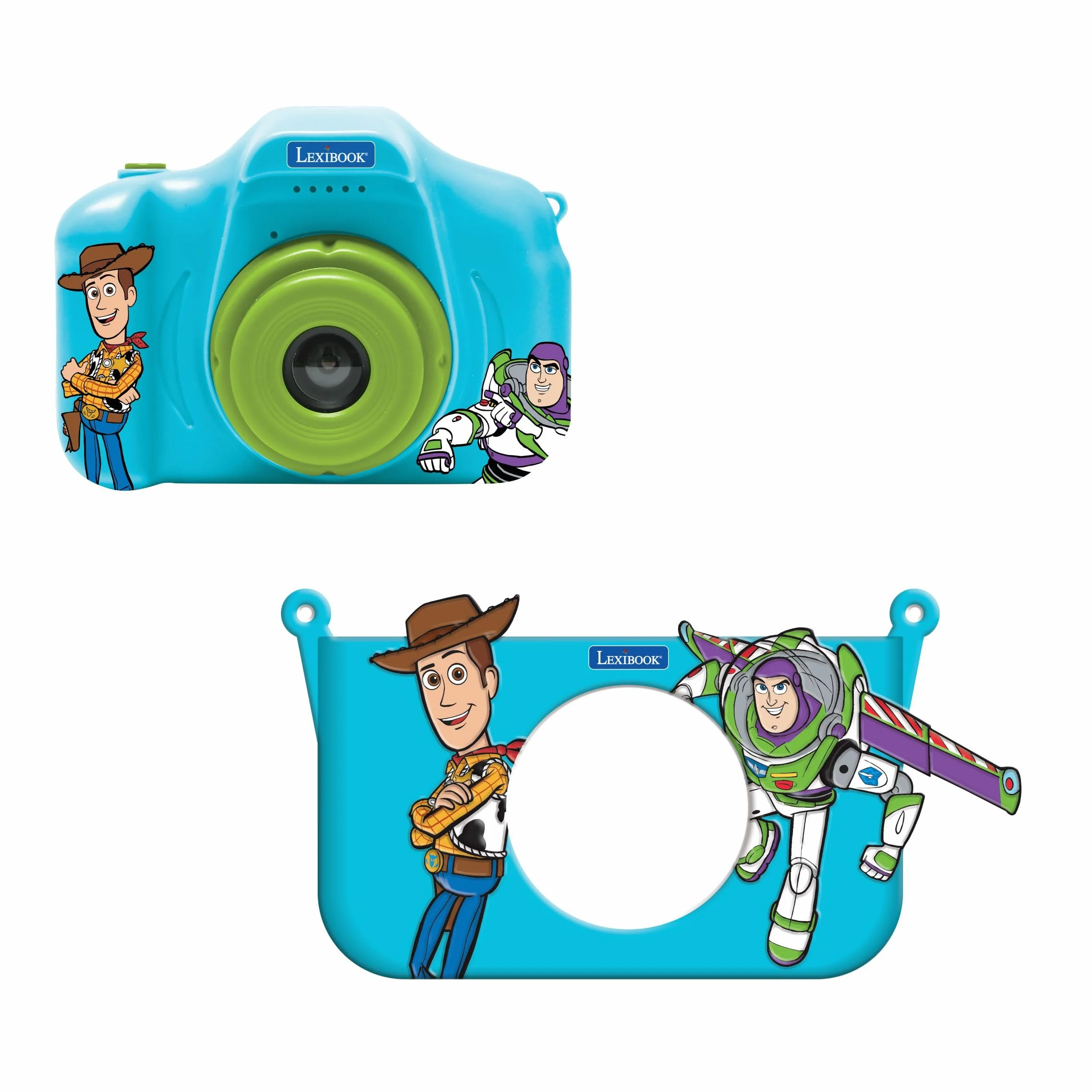 Lexibook, Aparat dla dzieci Disney Toy Story, Ochronna osłona z postacią, Wbudowana pamięć flash, Ładowany przez USB‑C, Niebieski/Zielony