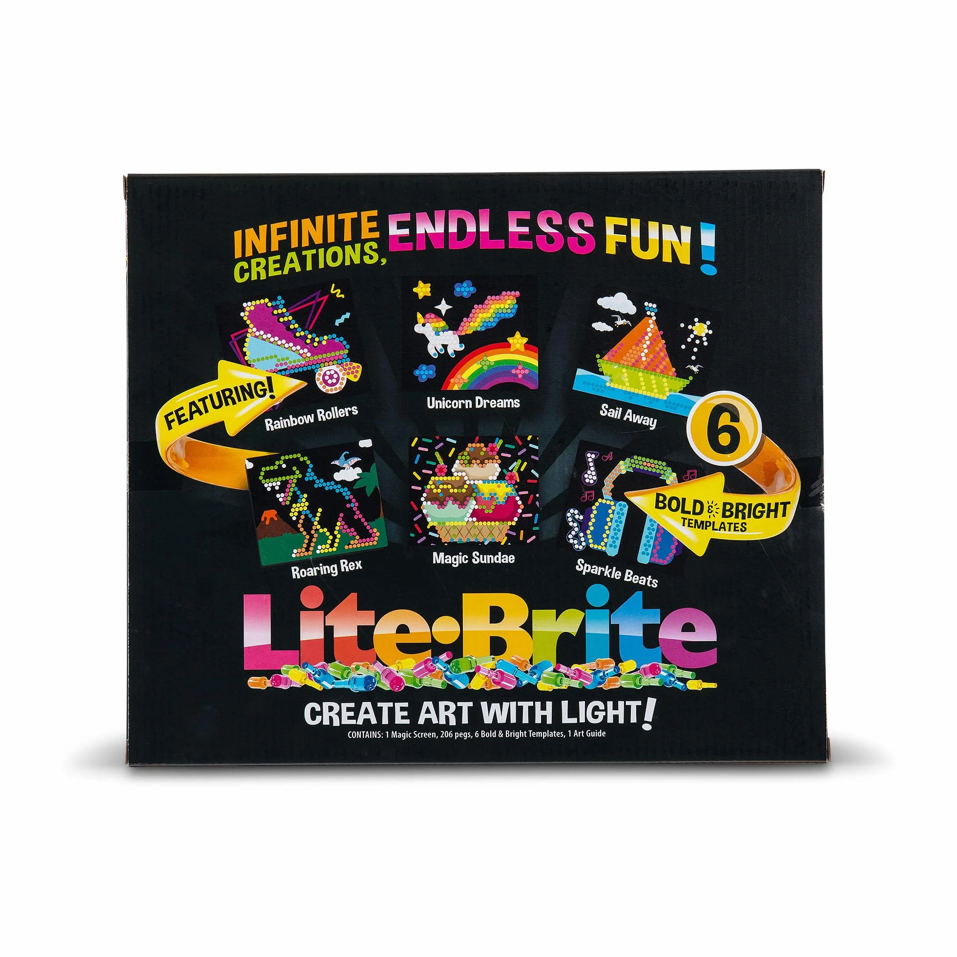 Basic Fun 2215 Lite-Brite Ultimate Classic, Light Up Drawing Board, LED Drawing Board with Colours, Light Up Toys for Creative Play, Glow Art Neon Effect Drawing Board, Light Toys for Kids Aged 4 +