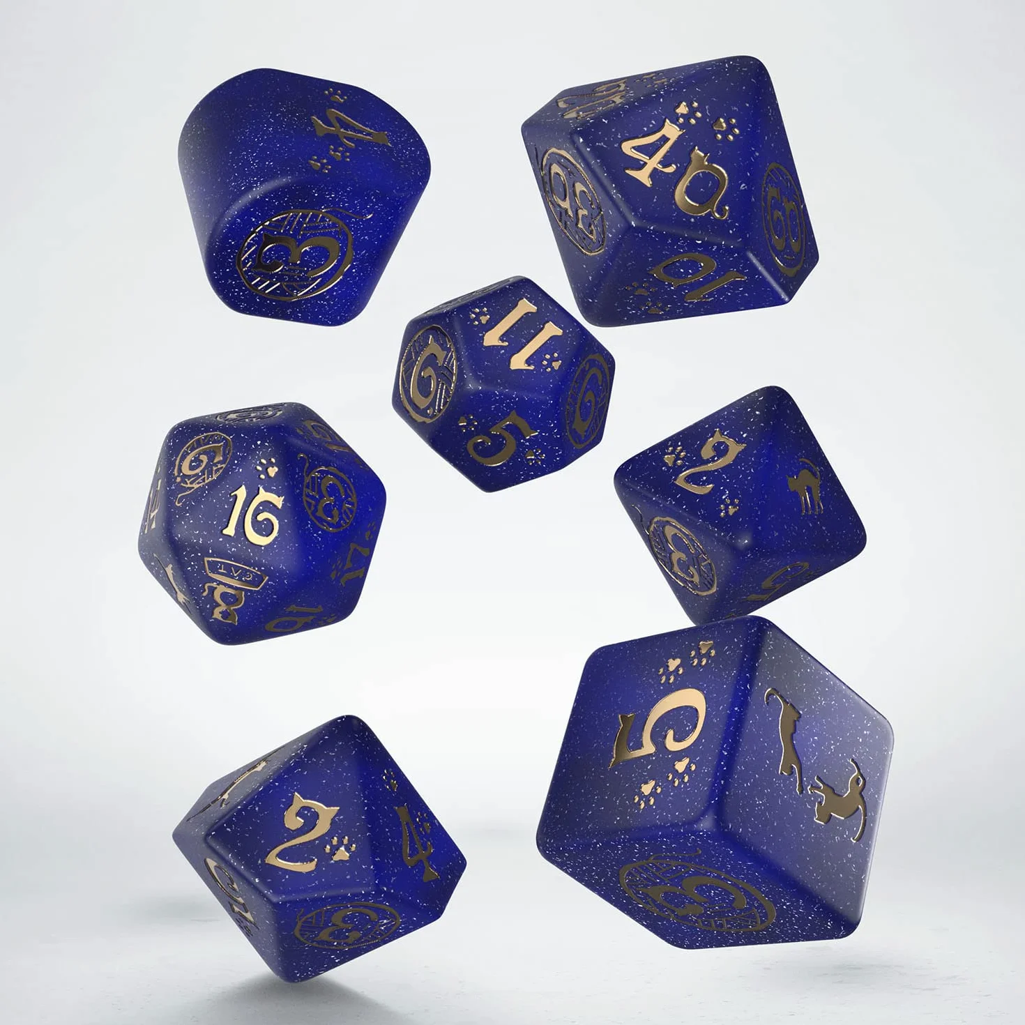Q-Workshop 96283 Cats Modern Dice Set, Meowster (7) gra kardiowa