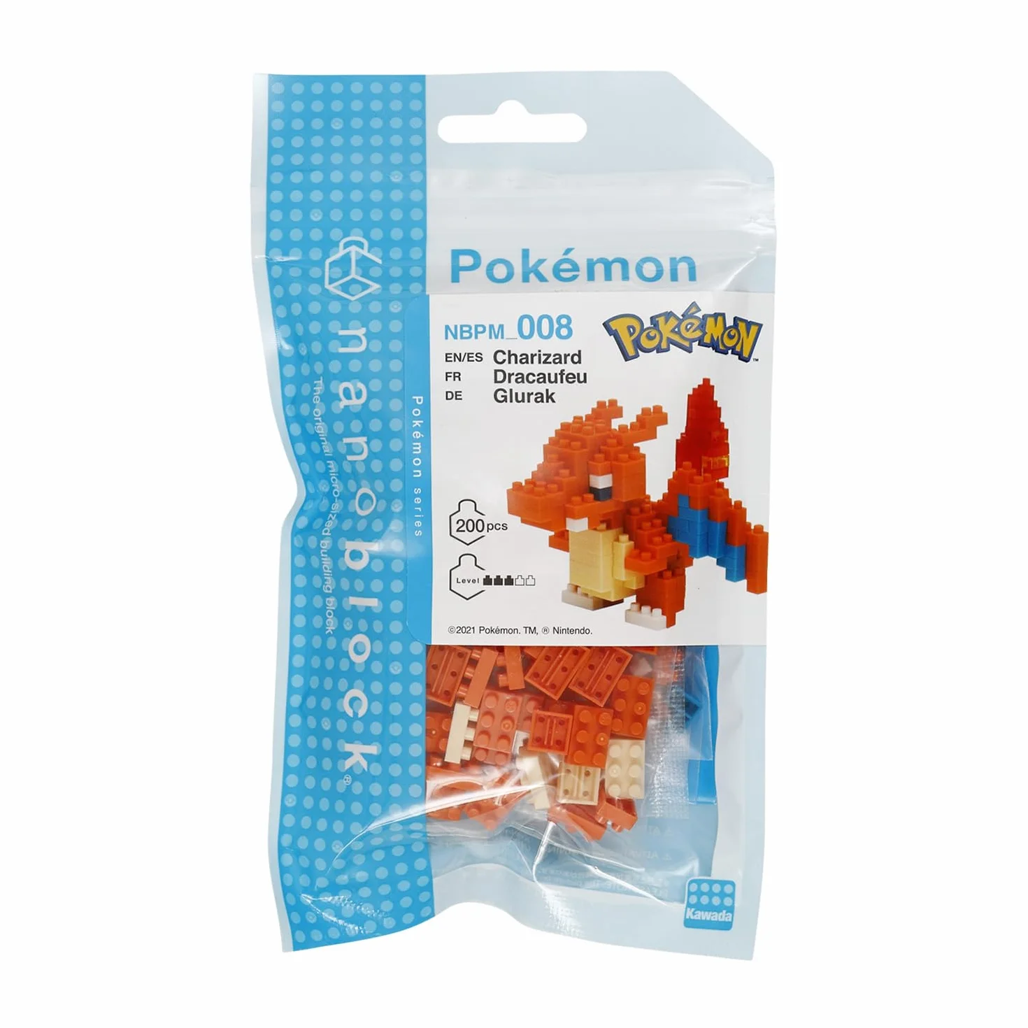 nanoblock NBPM008 Pokemon Charizard, Colourful