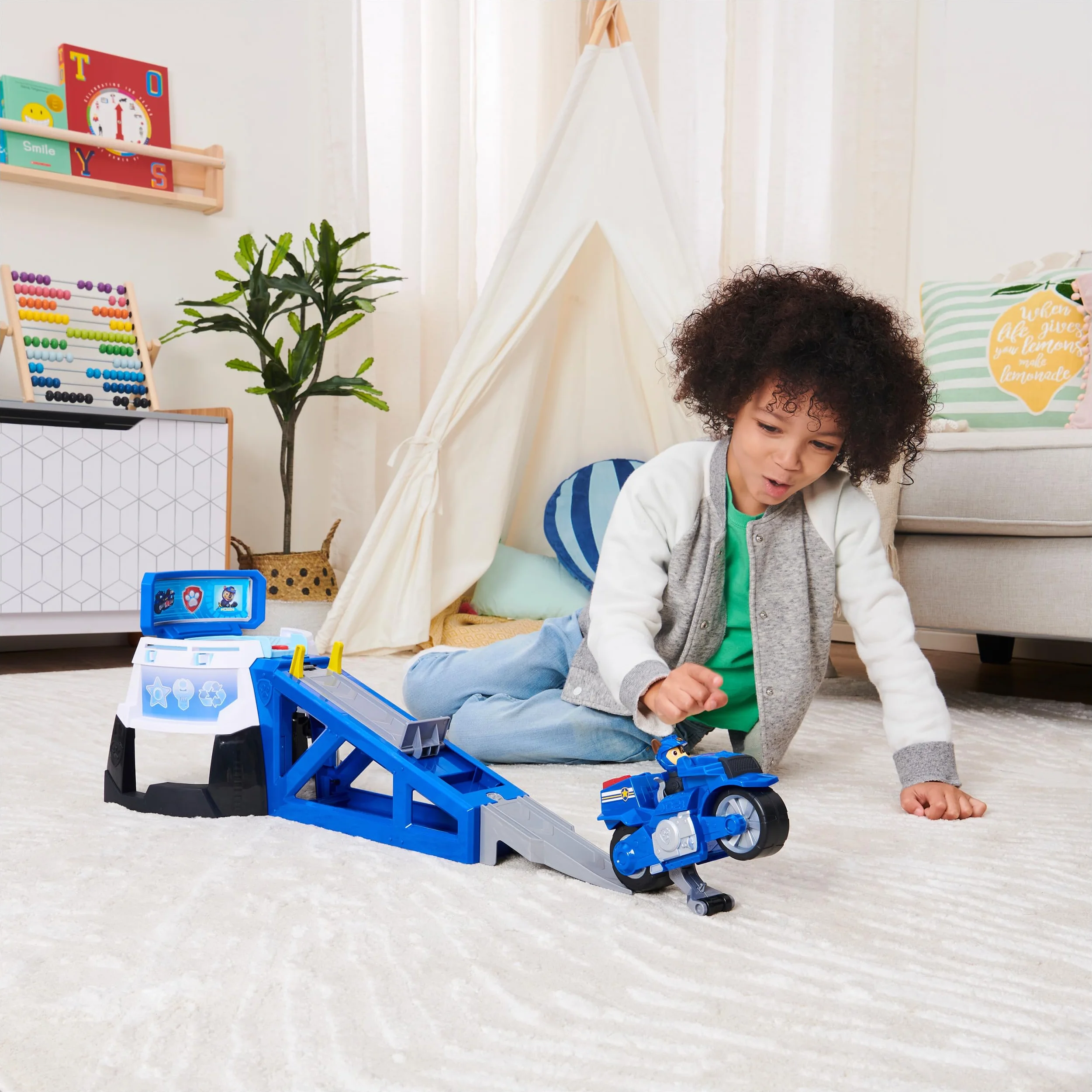 Paw Patrol Moto Pups Zestaw Motocyklowy z Figurką Chase, Wielokolorowy, Od 3 Roku Życia, 6060233