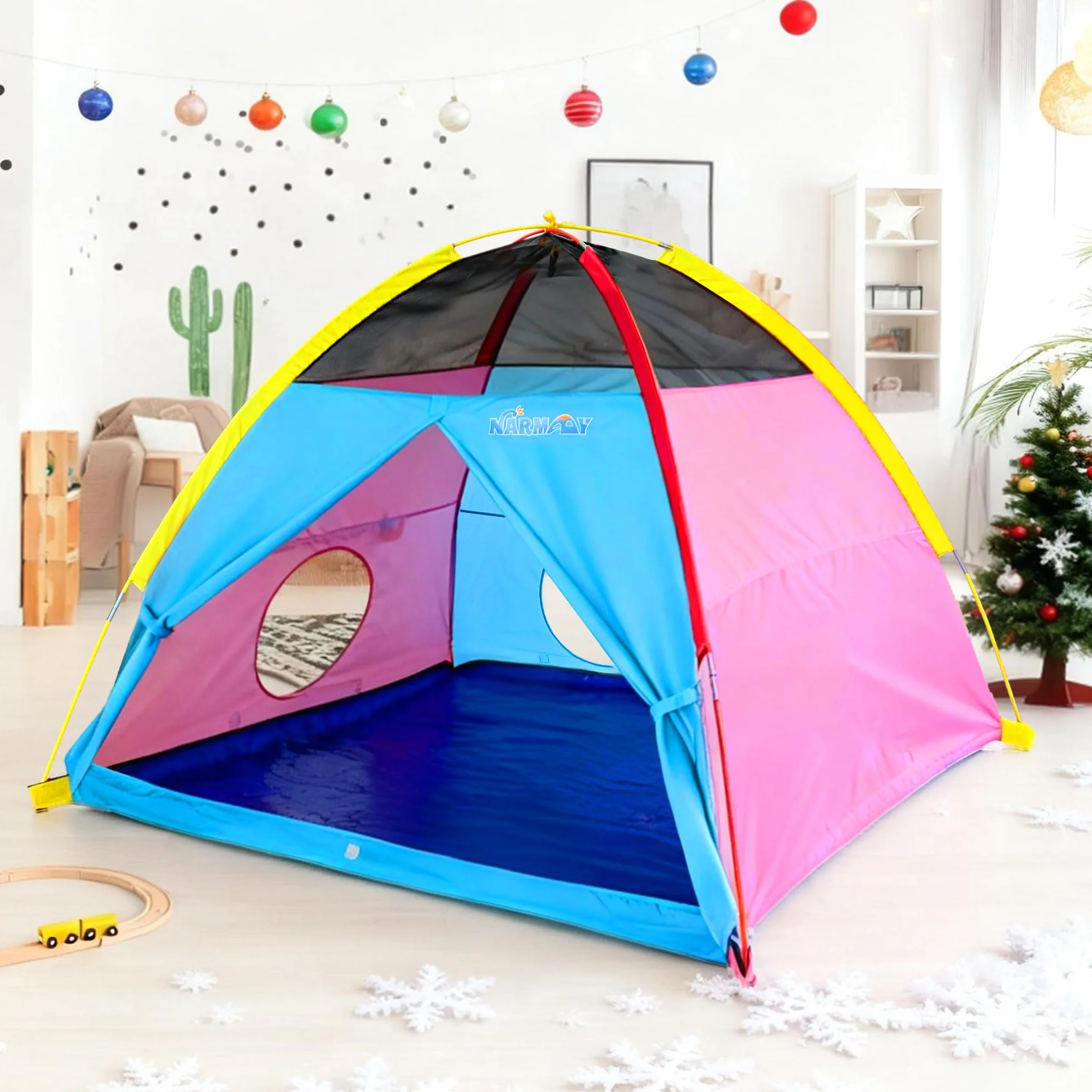 NARMAY® Namiot do zabawy Easy Joy namiot kopułowy dla dzieci do wewnątrz/na zewnątrz - 152 x 152 x 111 cm
