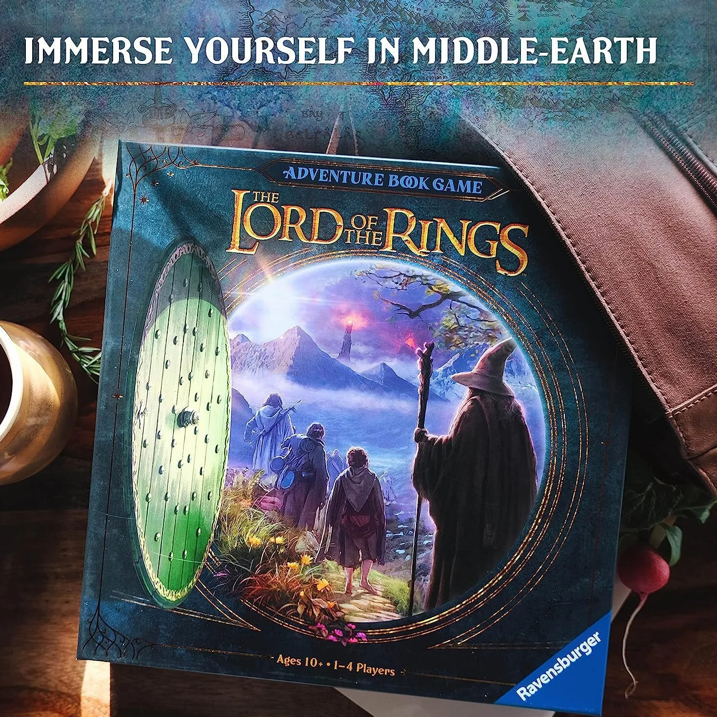 Ravensburger Lord of the Rings Adventure Book - wciągająca rodzinna gra planszowa dla dzieci i dorosłych w wieku 10 lat i starszych od 1 do 4 graczy