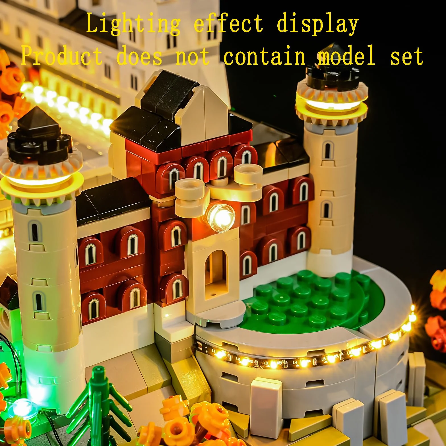 GEAMENT Oświetlenie LED Kompatybilne z LEGO Zamek Neuschwanstein (Castle) Architecture 21063 Model do Składania Klocków (Zestaw Modeli Niezawarty)
