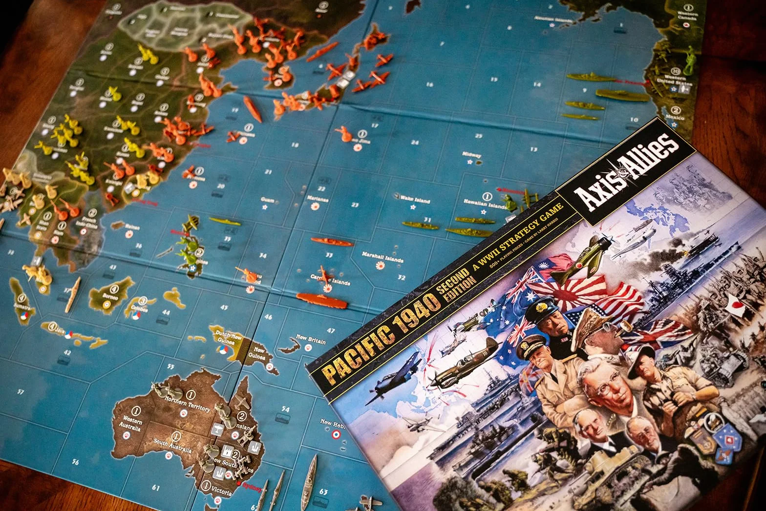Renegade Game Studios Axis & Allies: 1940 Pacific Second Edition War Miniatures Strategy Board Game, Renegade, Age 12+, 2-4 Players, 6Hr