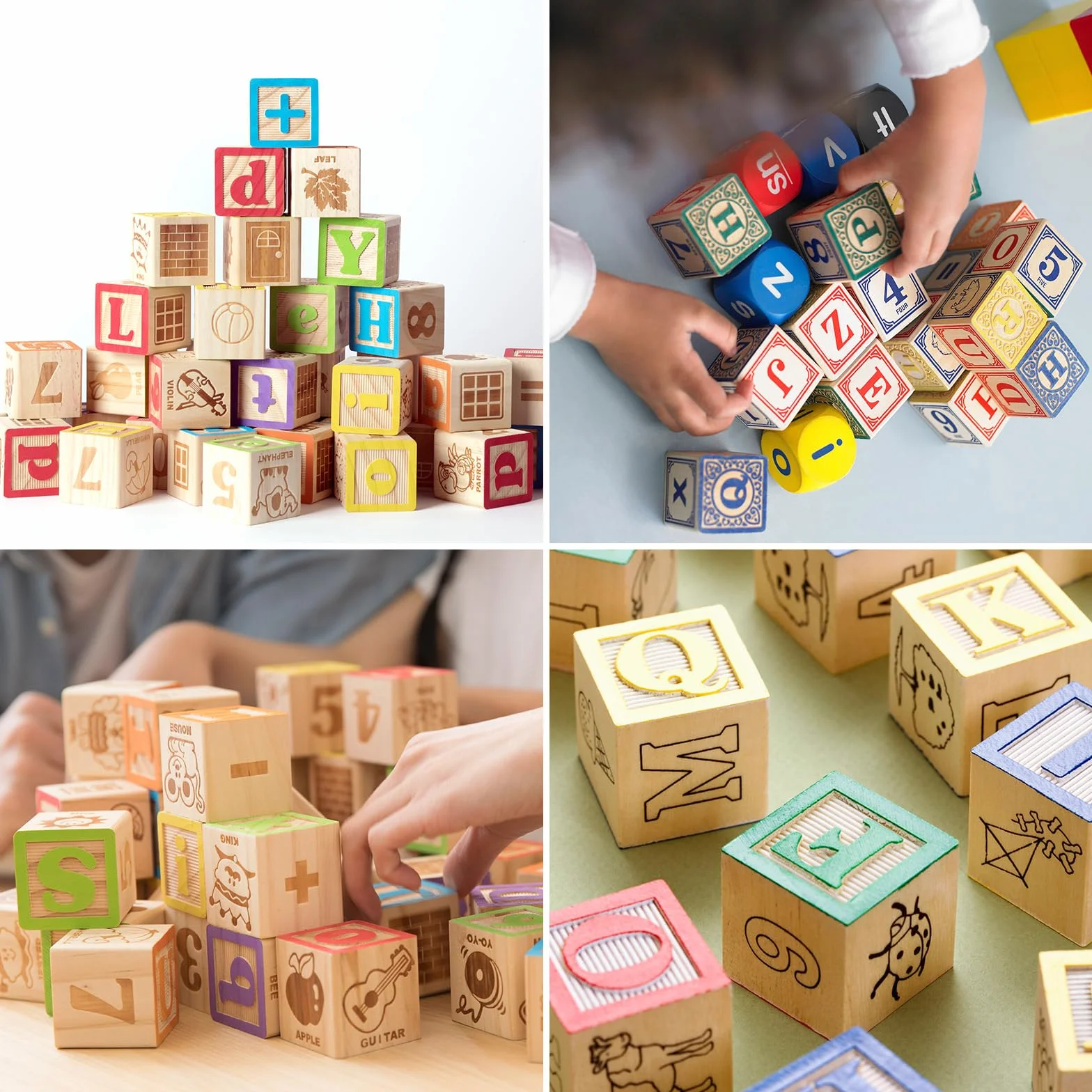 Drewniane Kostki 20mm Naturalne Kwadratowe Klocki do Rękodzieła DIY Puzzli Stempli