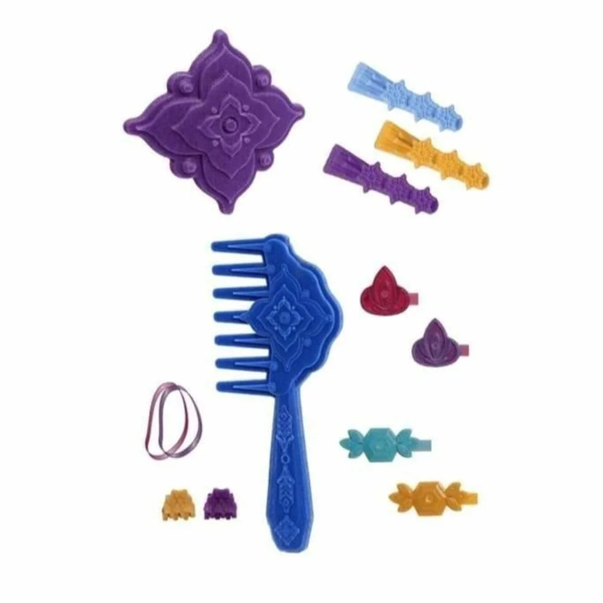 Disney Just Play 87490-JP Frozen Głowa fryzjerska Elsa Mini 14 cm ze szczotką do stylizacji włosów, od 3 lat, czarna