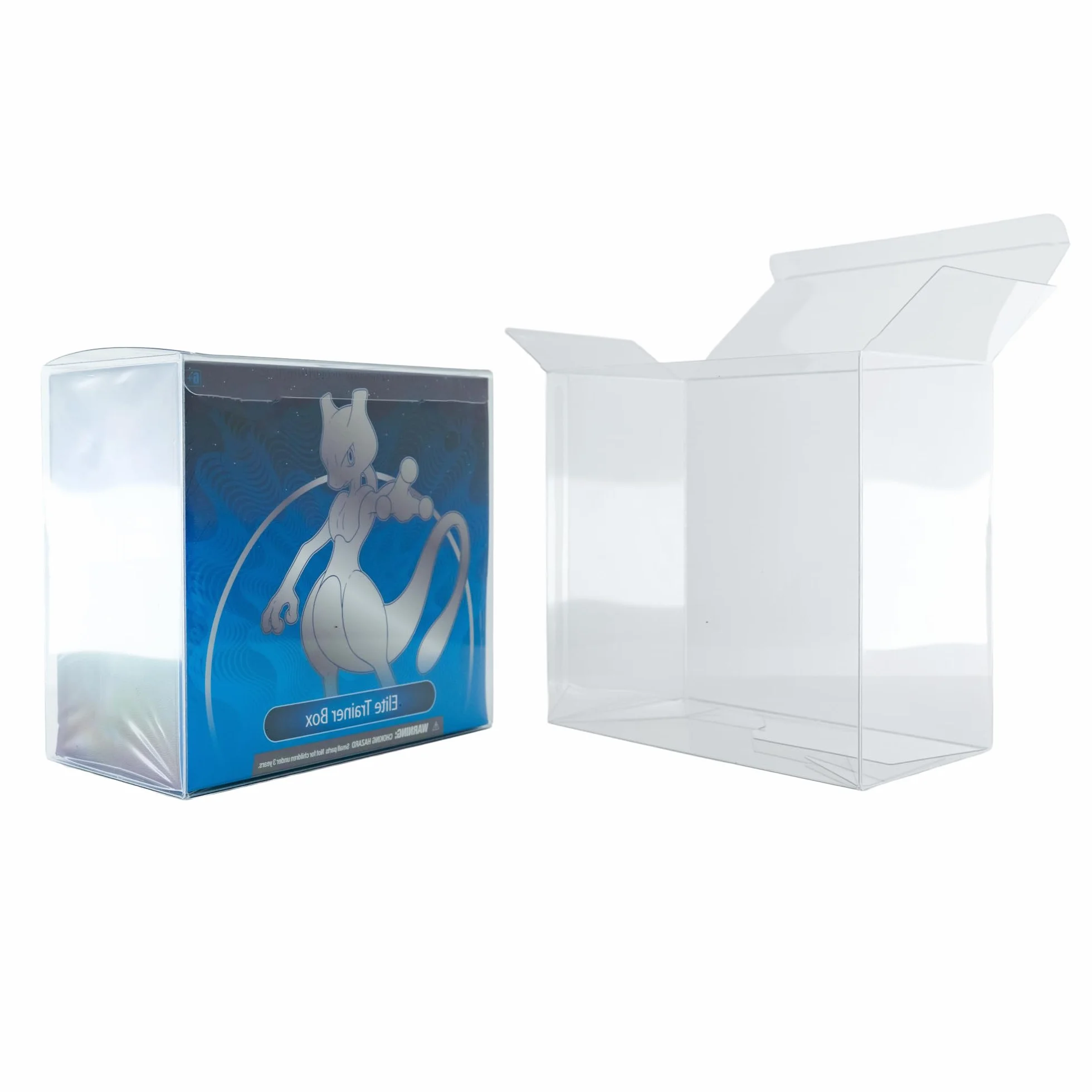 PET Elite Trainer Box 10 sztuk, plastikowa osłona na pudełka ETB 19 x 16,7 x 9 cm, kompatybilna z Pokémon Elite Trainer Box - Sztywny, wytrzymały, odporny na kurz