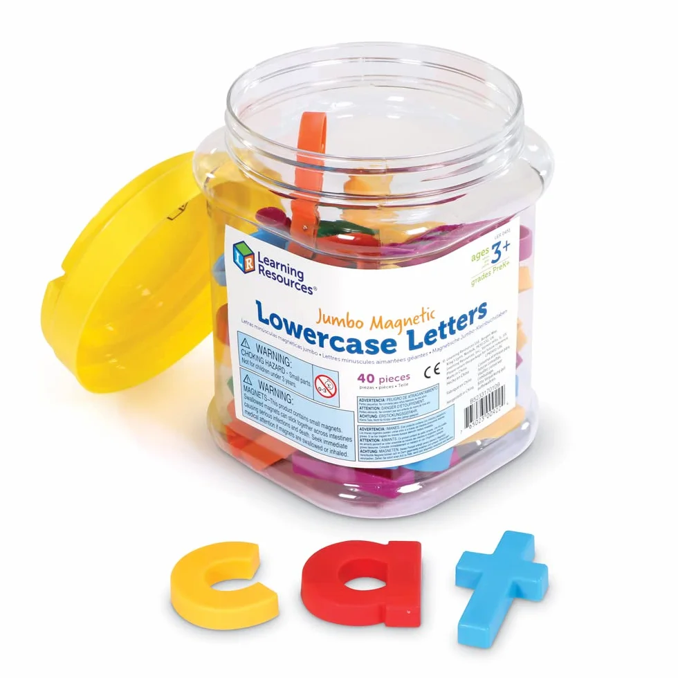 Learning Resources Jumbo Magnetyczny Male litery Listy 40-Kawałek Zestaw