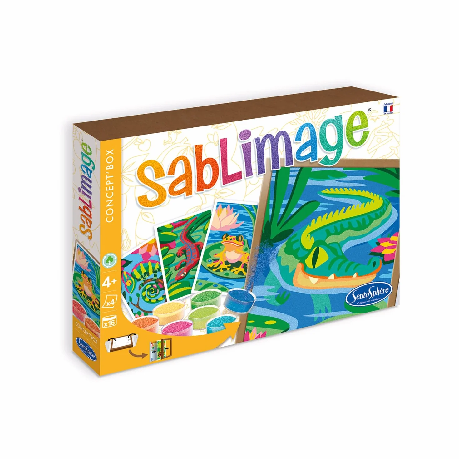 Sentosphère Sablimage zestaw do malowania z piaskiem dla dzieci motyw gadów i żaby 4+