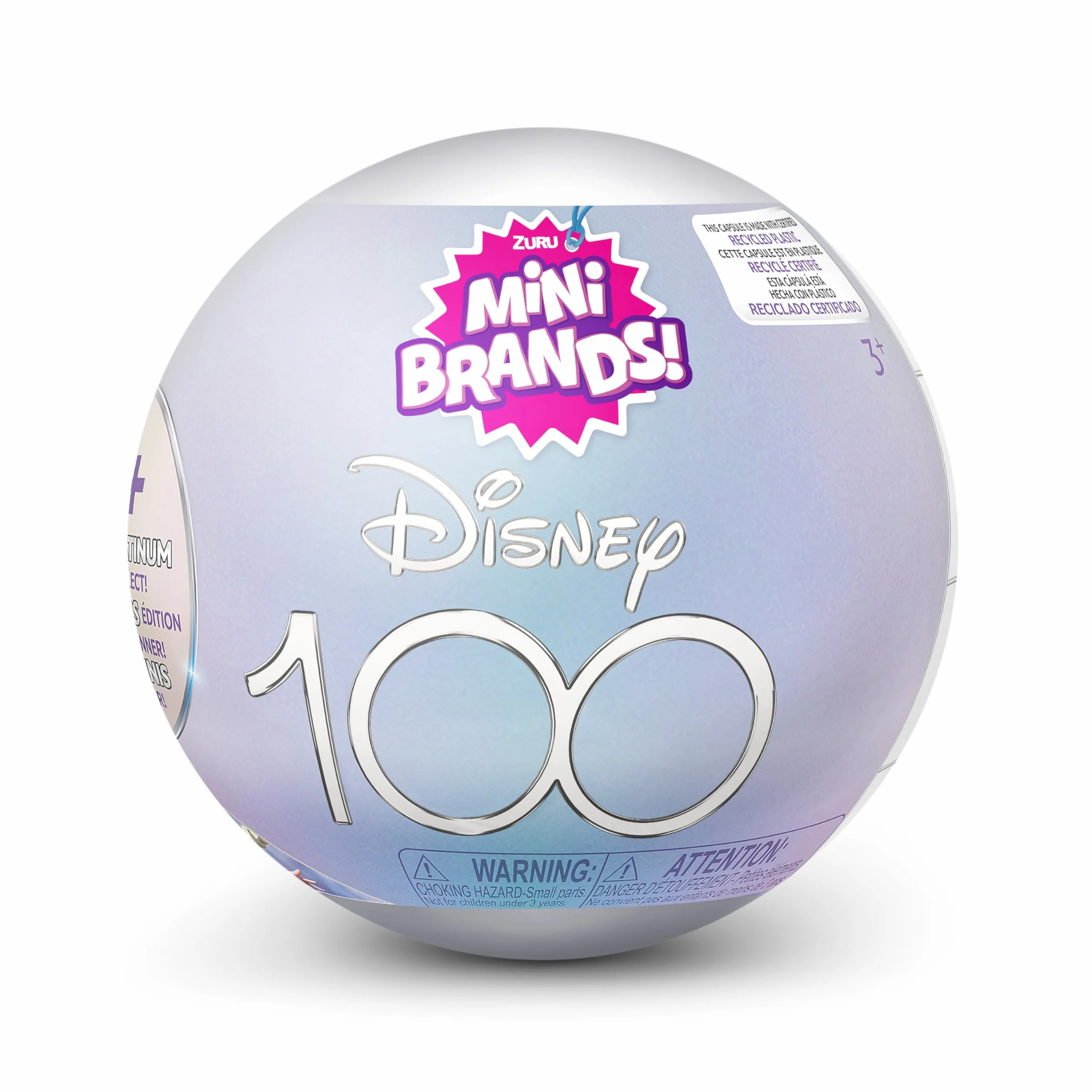 5 Surprise 77426 100 lat cudów, Mini marki Disney Platinum limitowana edycja, pojedyncza kapsułka niespodzianka kapsuła oryginalna miniaturowa zabawki kolekcjonerskie, pojedyncze