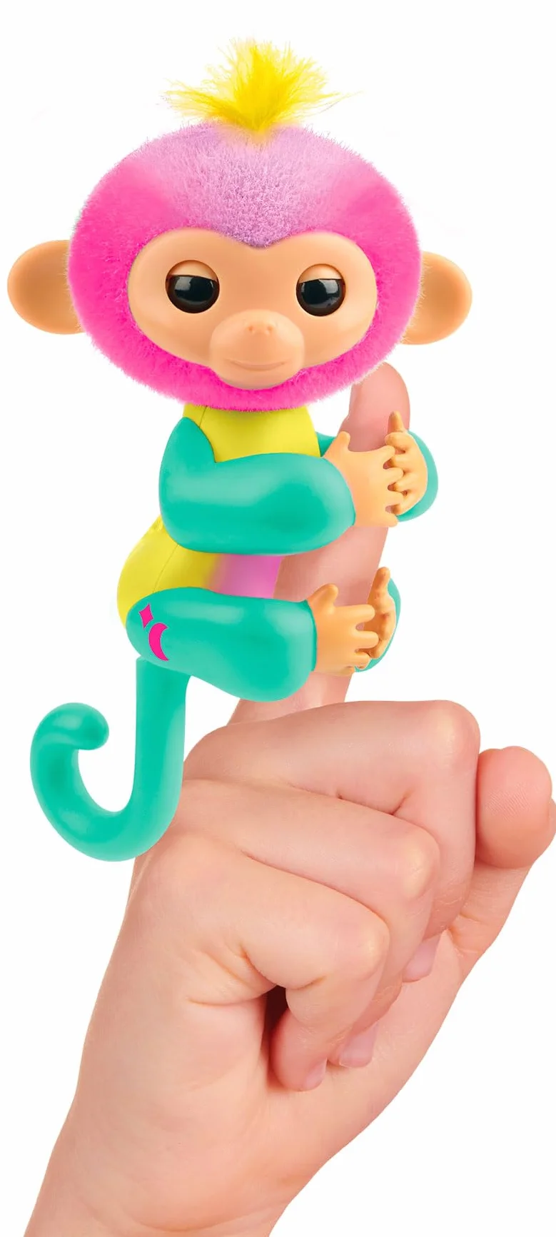 Lansay - Fingerlings – Magic Moods Jade – zawieszka Klara na palcach – jego serce świeci w zależności od nastroju – komunikuje się z 70 tonami i reakcjami – baterie w zestawie – interaktywny