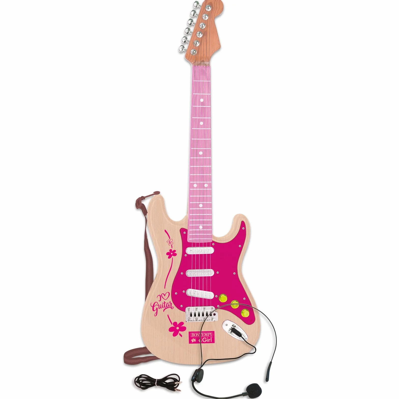Bontempi 24 1371 1310 gitara elektroniczna, różowa