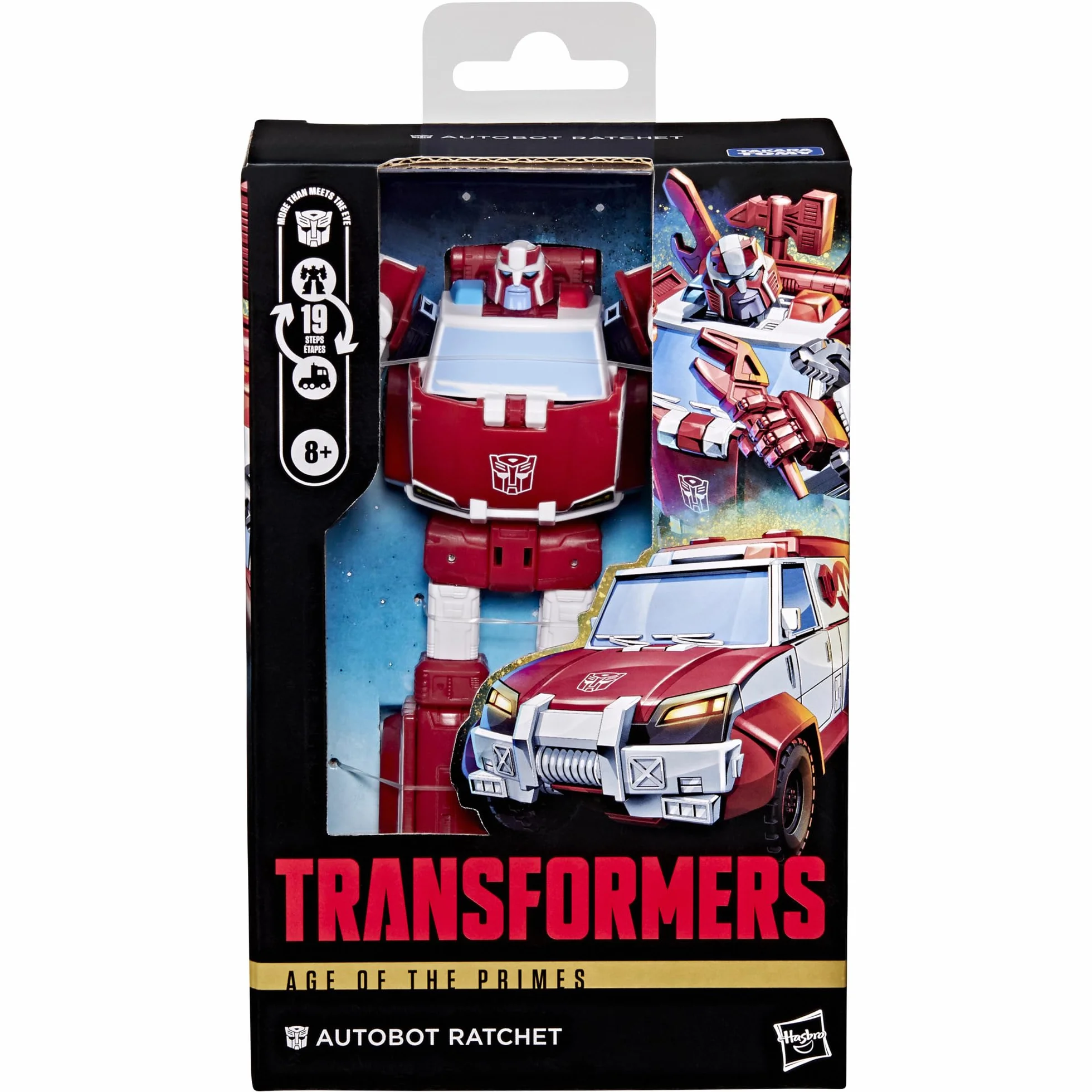 Autobot Ratchet z kolekcji Transformers: Age of the Primes, 14,5-centymetrowa przekształcająca się figurka klasy Deluxe, zabawkowe roboty dla dzieci w wieku od 8 lat