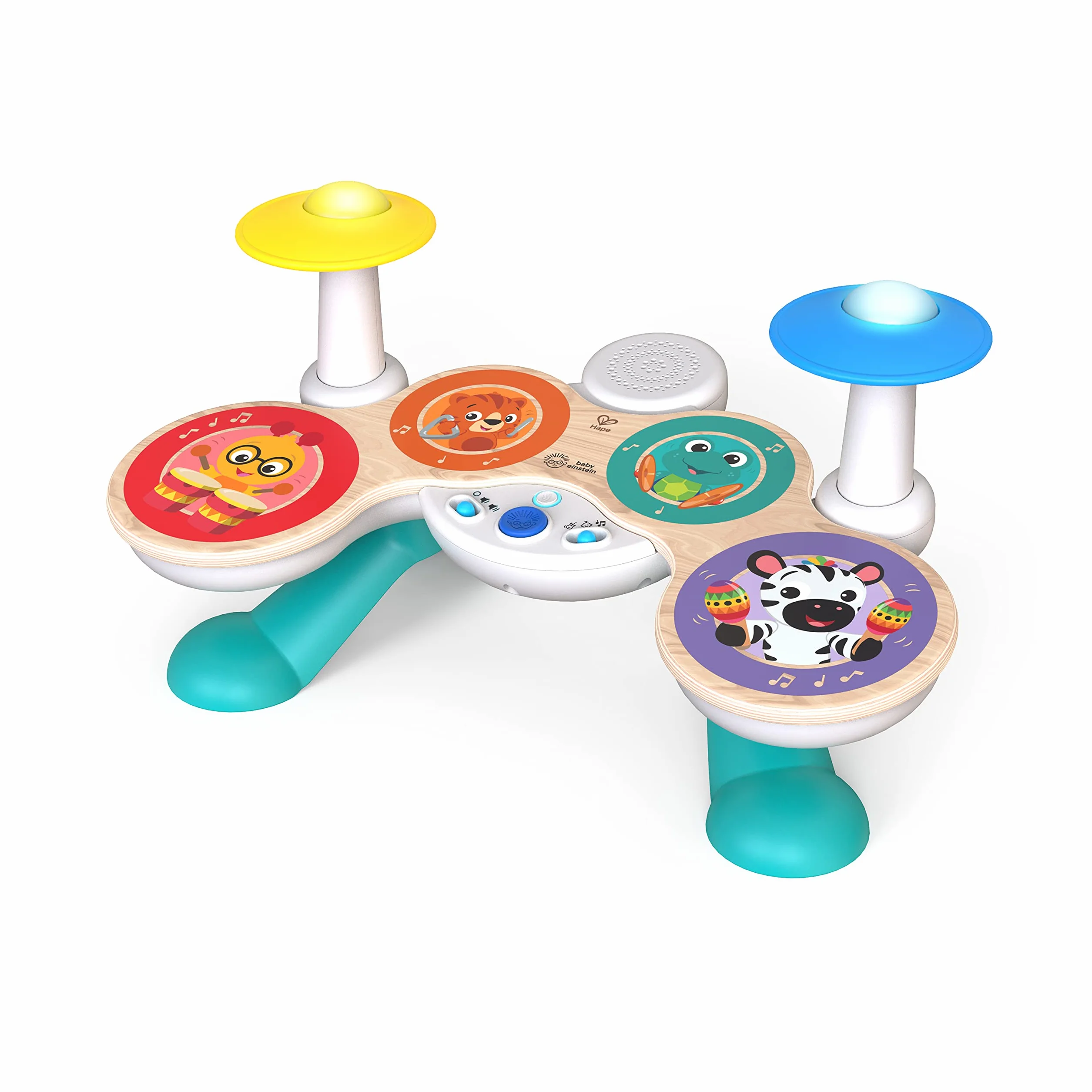Baby Einstein Bateria Together in Tune, Connected Magic Touch, 4 tryby gry i 10 melodii, regulacja głośności, drewniana zabawka, od 12 miesięcy