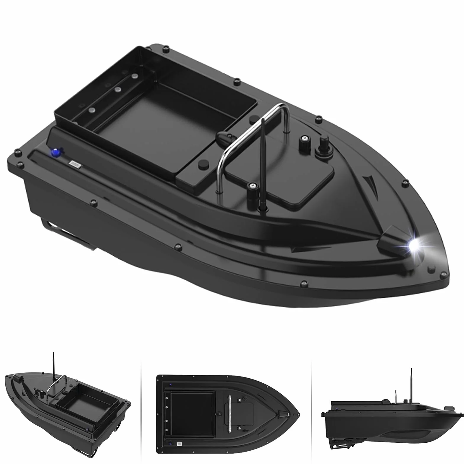 Kavolet Zdalnie sterowana łódź zanętowa do wędkowania, z GPS, zasięg 500 m, ładowność 2 kg, duży zbiornik na zanętę, automatyczne nęcenie, akumulator 10000 mAh, do nocnego łowienia