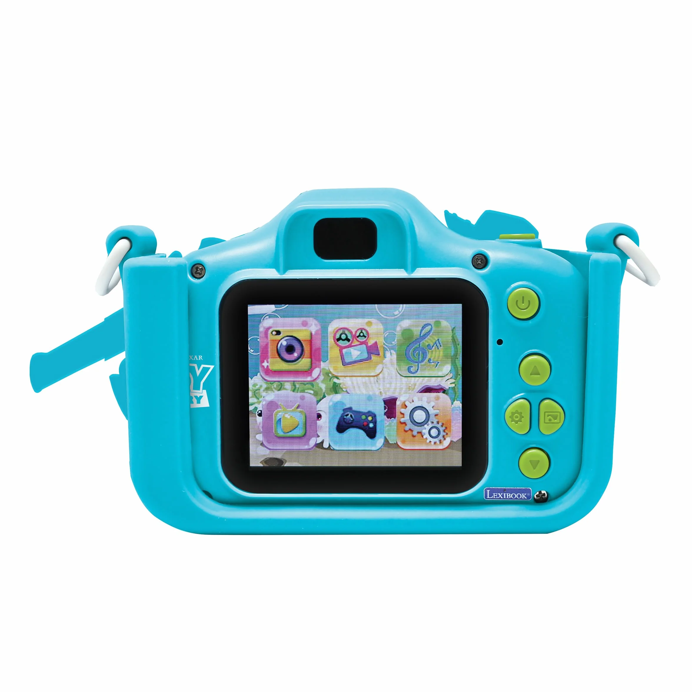 Lexibook, Aparat dla dzieci Disney Toy Story, Ochronna osłona z postacią, Wbudowana pamięć flash, Ładowany przez USB‑C, Niebieski/Zielony
