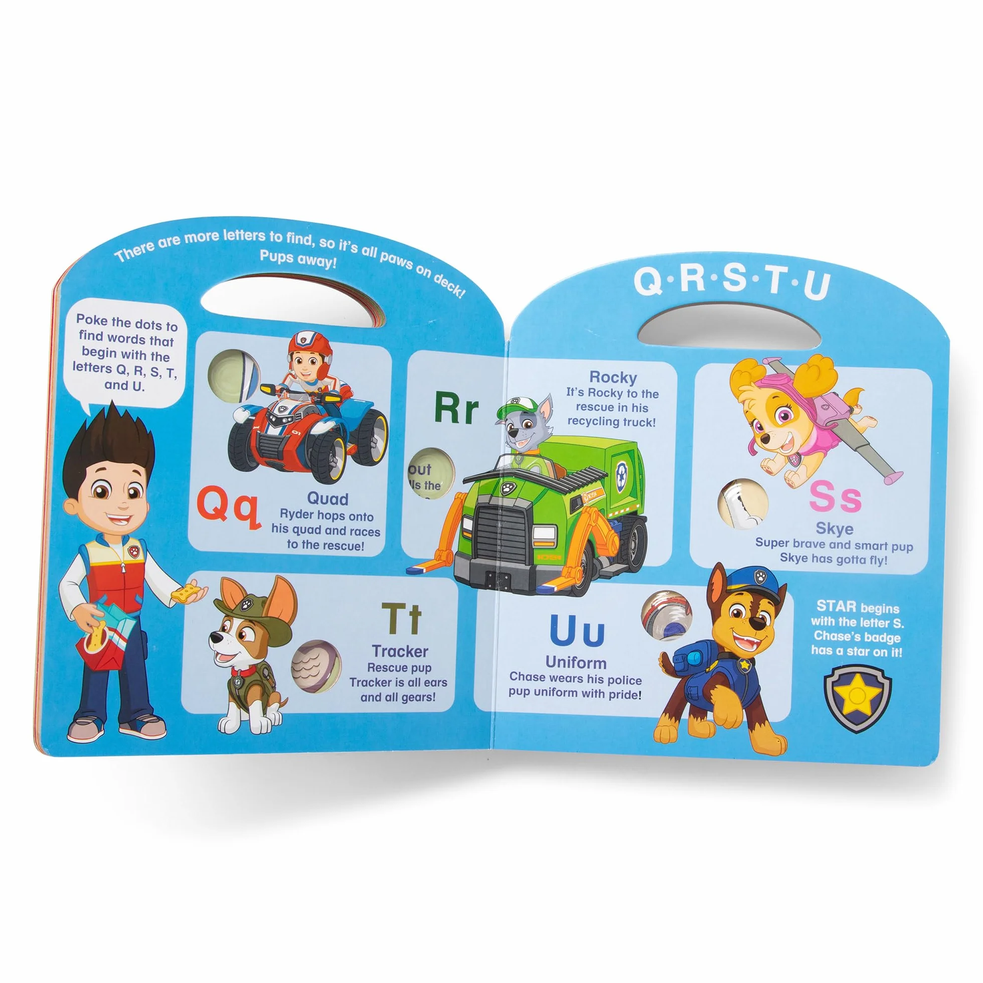 Książeczka dla dzieci PAW Patrol Melissa & Doug – Poke-A-Dot: Przygoda z alfabetem