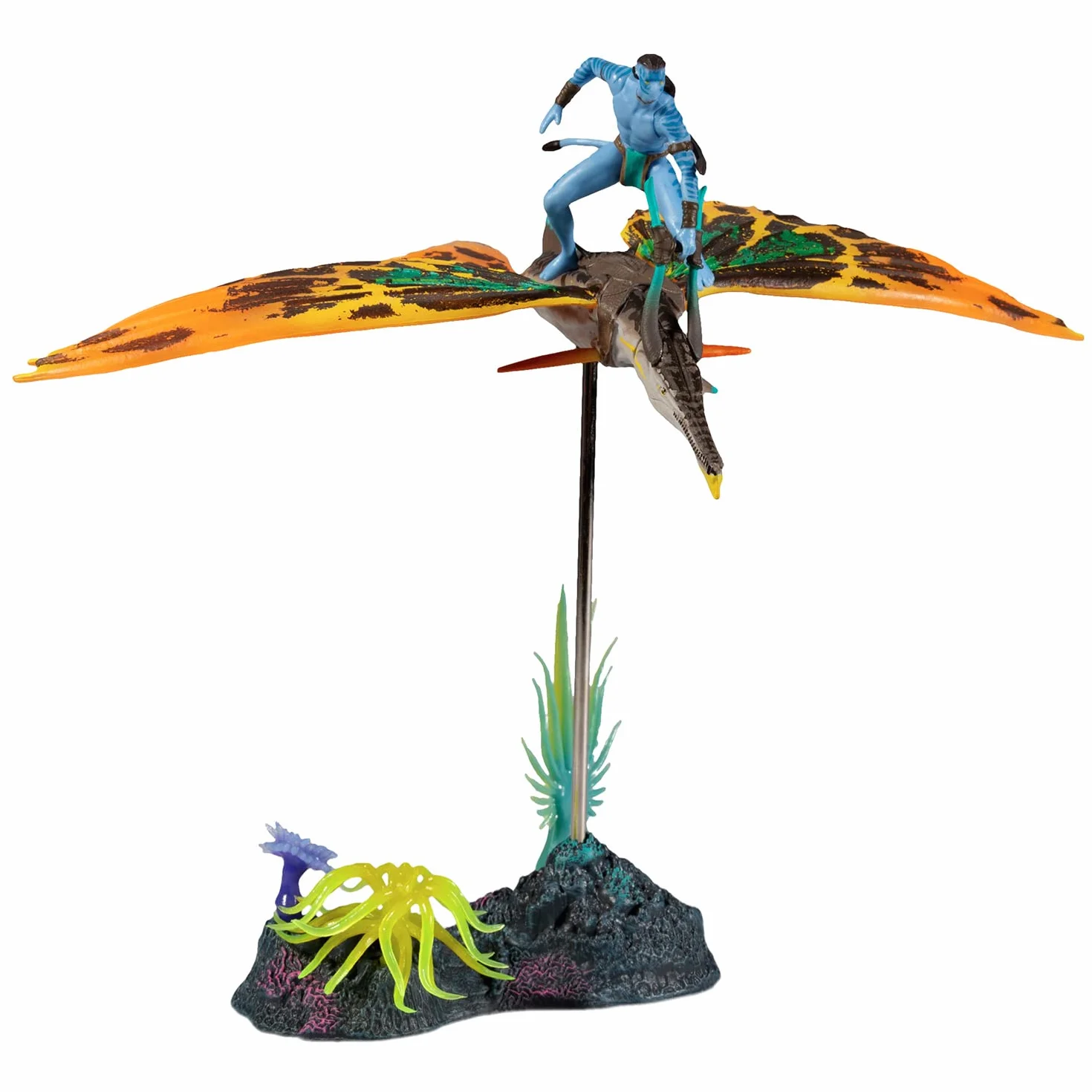 McFarlane Zabawki, awatar Disneya, World of Pandora Skimwing i Jake Sully Avatar, zestaw figurek kolekcjonerskich zabawek Disneya - wiek 8+