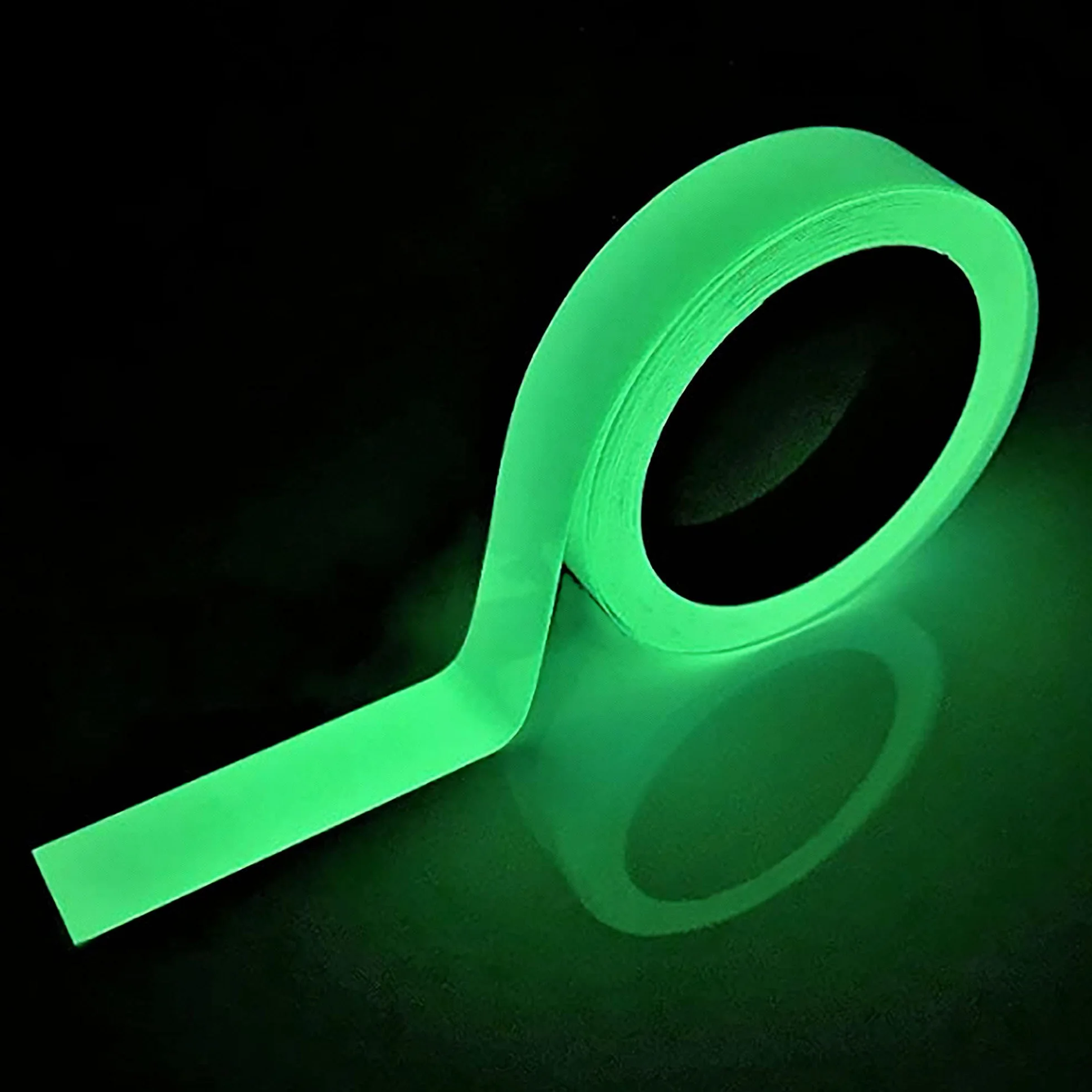 SeKi Fluorescencyjna, samoświecąca taśma klejąca 25 mm x 10 metrów; taśma do znakowania świecąca w ciemności taśma ostrzegawcza fosforowa taśma odblaskowa samoprzylepna