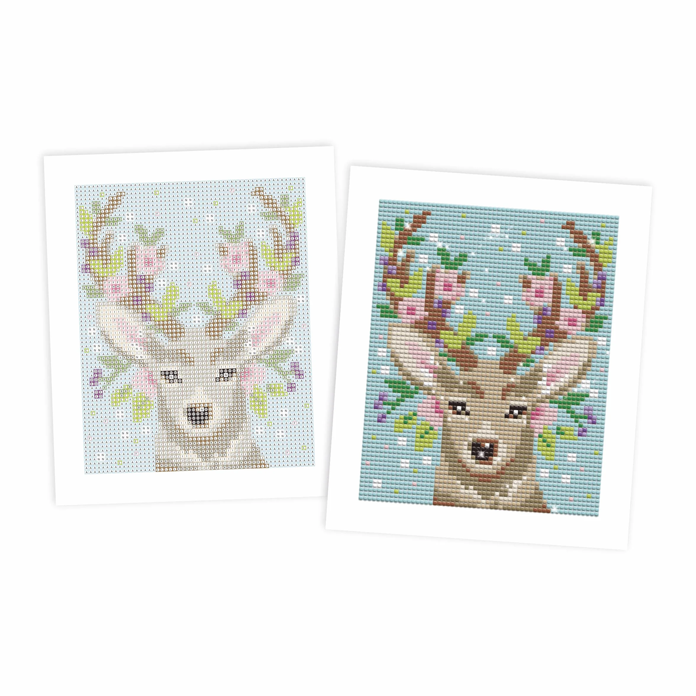 Janod - Deer Diamond Painting - The Calme Warsztaty - Kreatywny zestaw wypoczynkowy dla dzieci - Nauka umiejętności motorycznych i koncentracji - od 8 lat, J07948