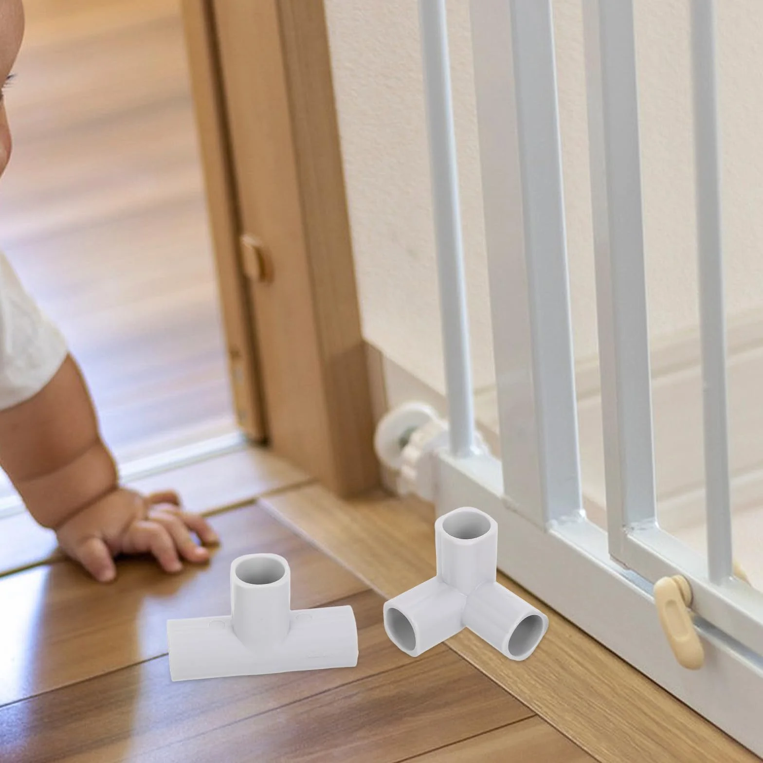 Toyvian 4 Sztuki Szt Łączników T-kształtnych i Trójkątnych Do Ogniw Bariery Zabawowej dla Niemowląt Akcesoria Do Montażu Łatwe Użyciu i Stabilne
