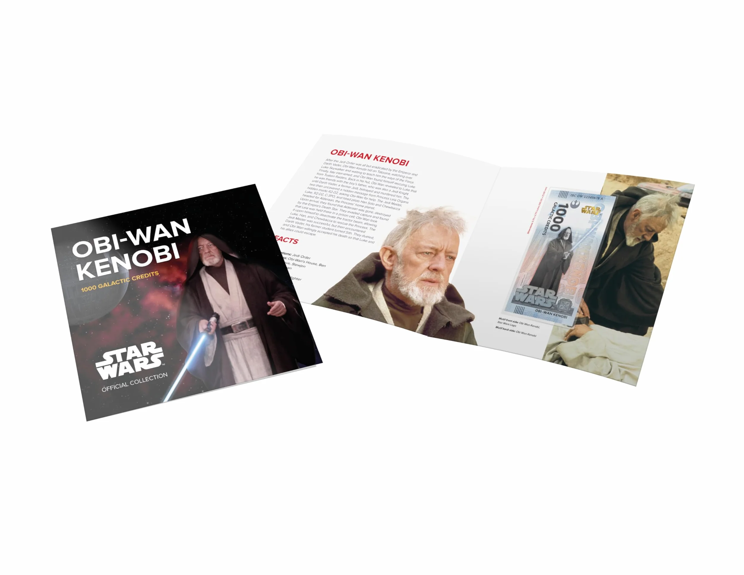 Gwiezdne Wojny Trylogia Bilet Oryginalny OBI WAN Kenobi ze złotym hologramem